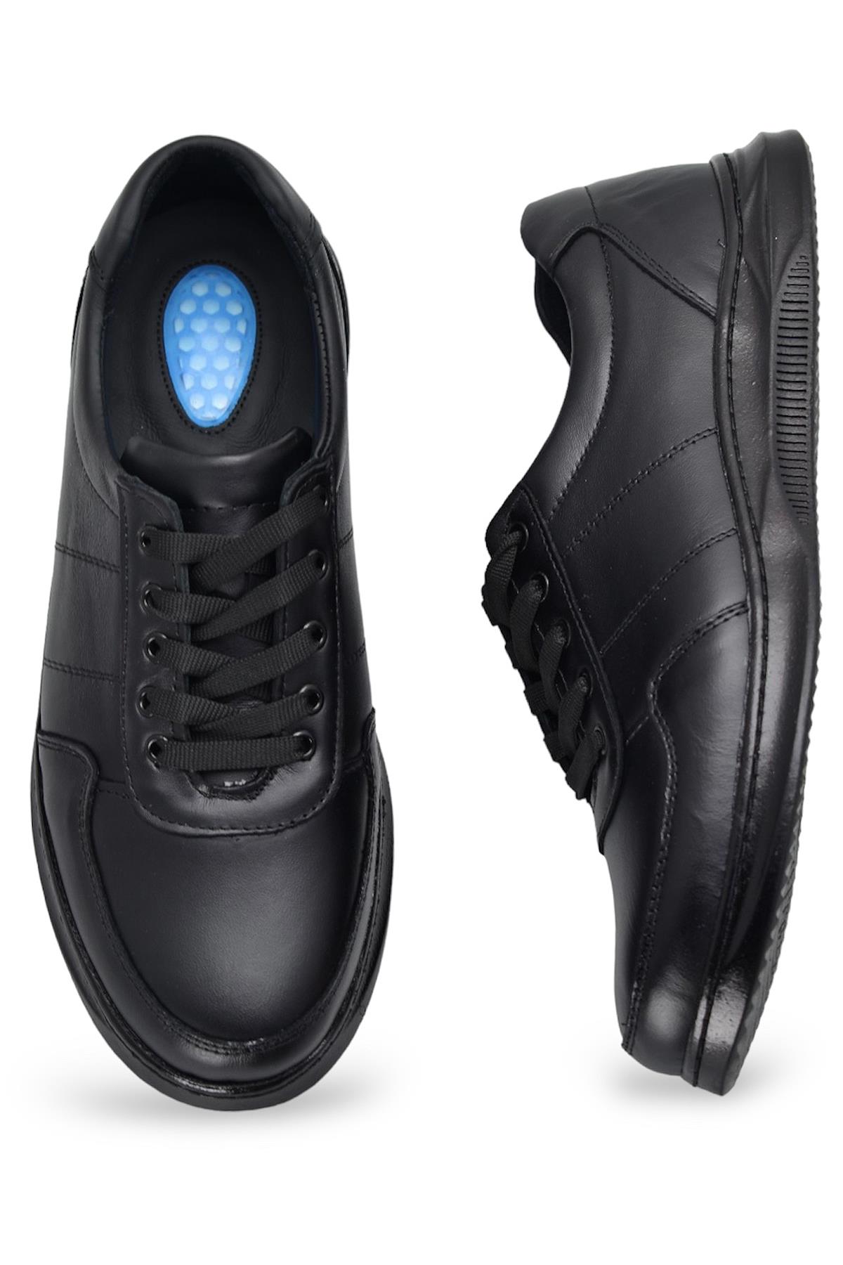 TAB502 Ortopedik Topuk Masajlı Hakiki Deri Erkek Ayakkabı Bağcıklı - Görsel 6