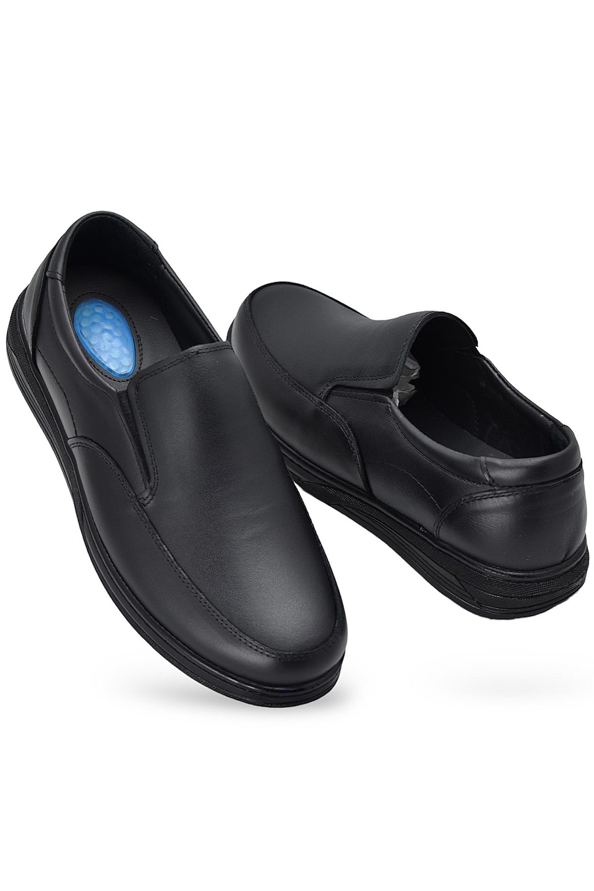 TAB401 Jelli Ortopedik Topuk Masajlı Hakiki Deri Erkek Ayakkabı Kauçuk Taban - Görsel 3