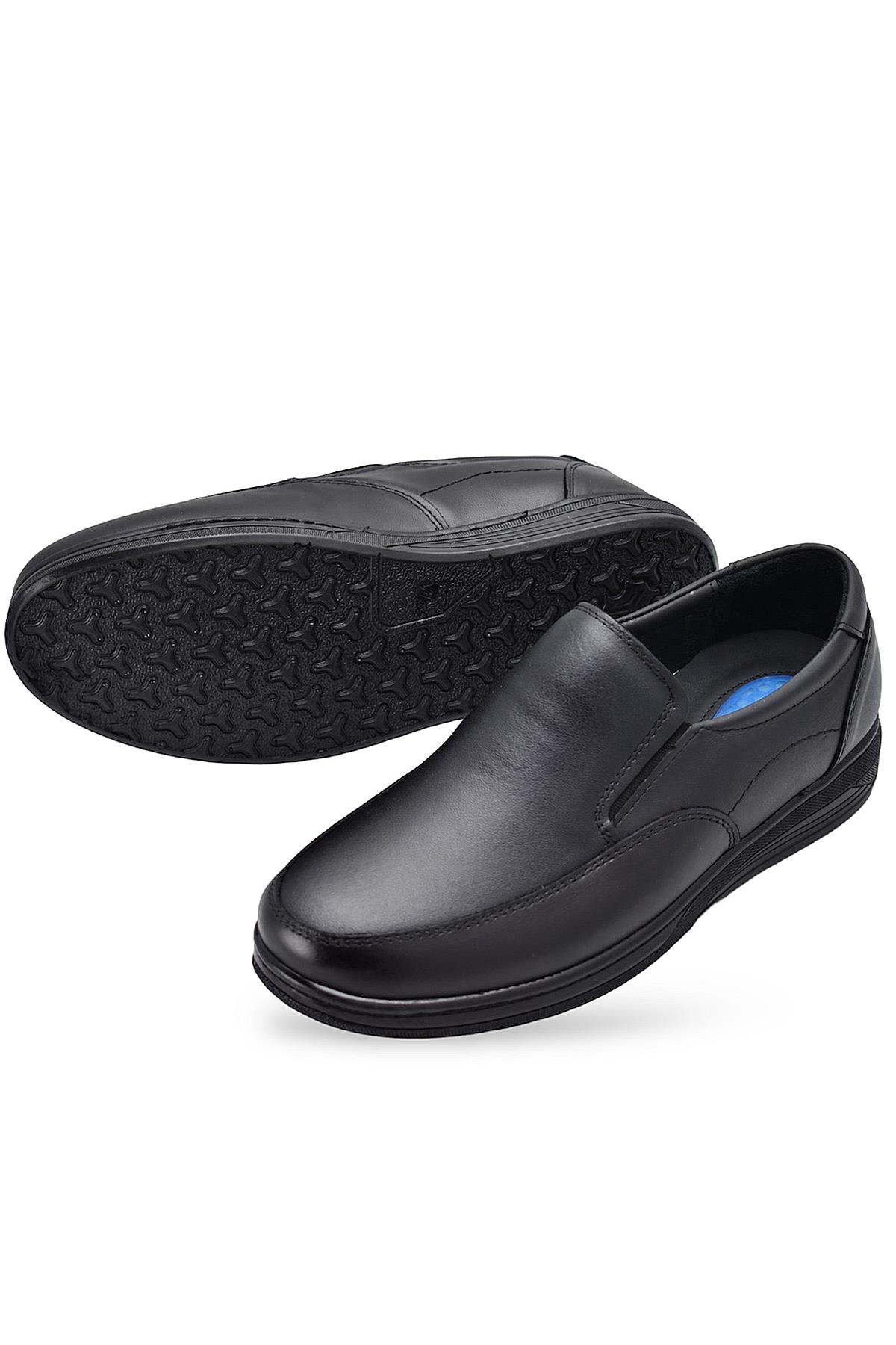 TAB401 Jelli Ortopedik Topuk Masajlı Hakiki Deri Erkek Ayakkabı Kauçuk Taban - Görsel 5