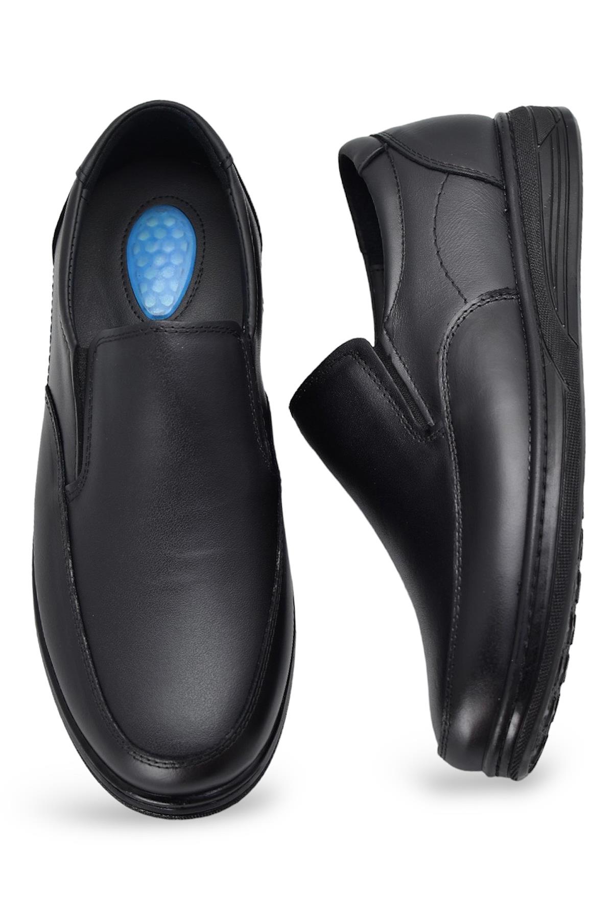 TAB401 Jelli Ortopedik Topuk Masajlı Hakiki Deri Erkek Ayakkabı Kauçuk Taban - Görsel 6