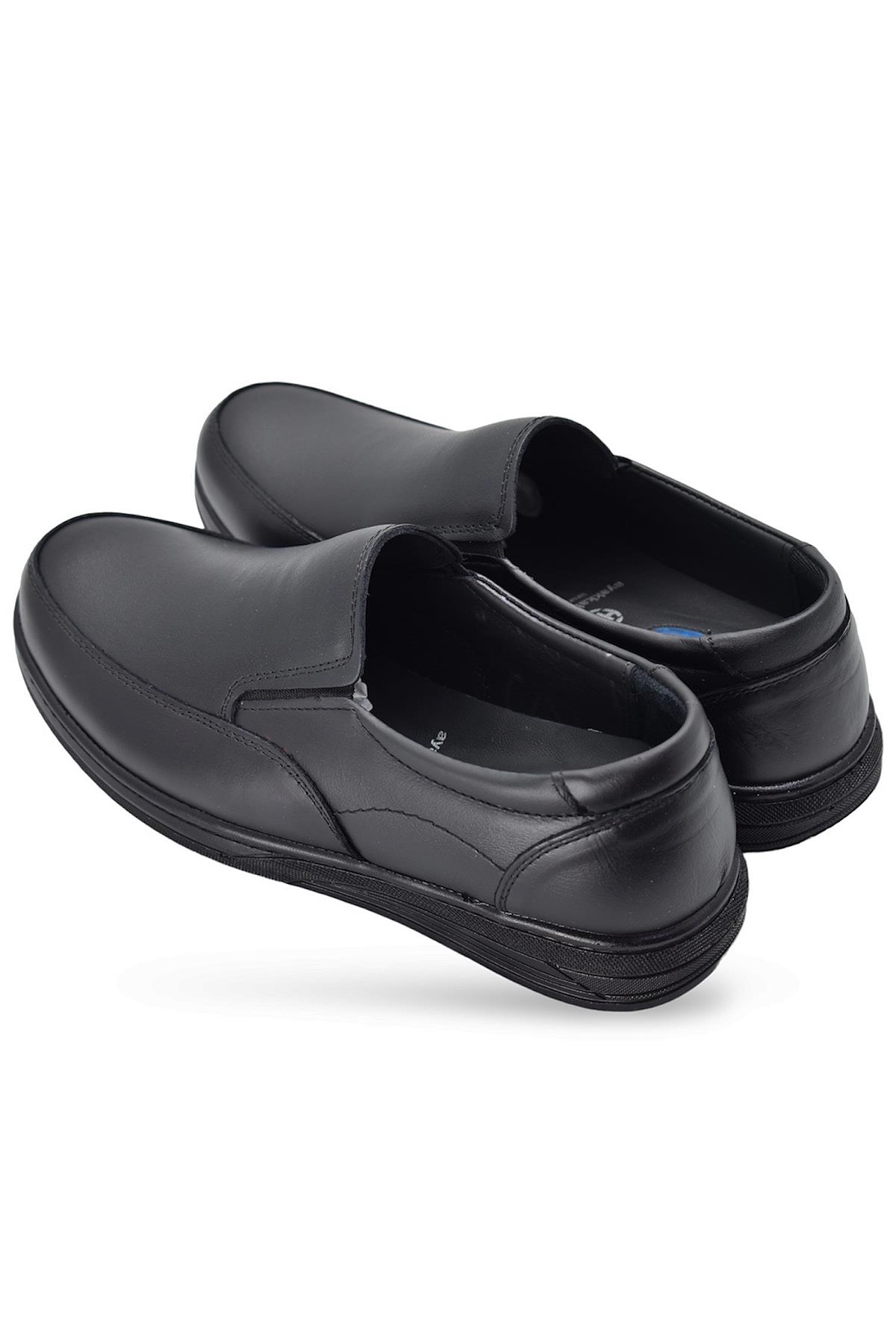 TAB401 Jelli Ortopedik Topuk Masajlı Hakiki Deri Erkek Ayakkabı Kauçuk Taban - Görsel 7