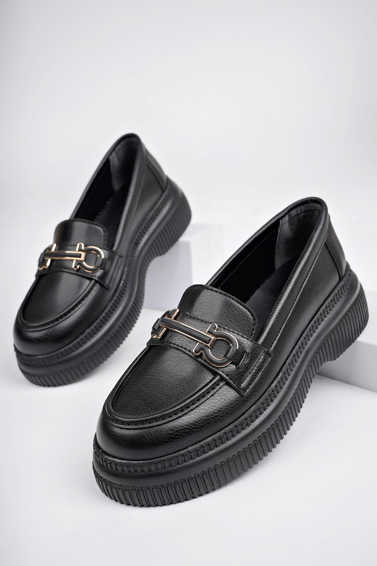 PEGULA Garantili Kadın Loafer Kalın Taban Günlük Casual Rahat Ayakkabı - Görsel 4