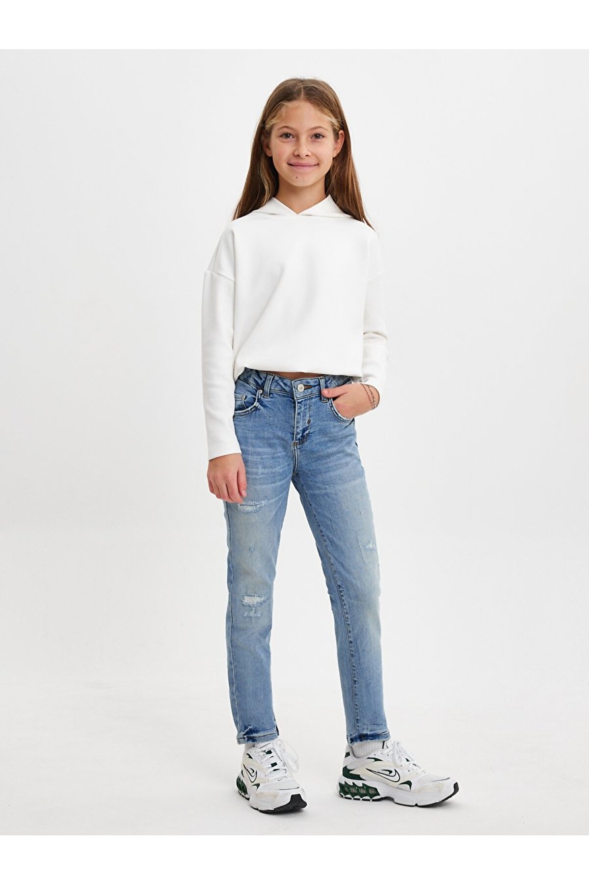 LTB Eliza G Jacket Garçon - Veste Jean Boyfriend Fit Recyclée