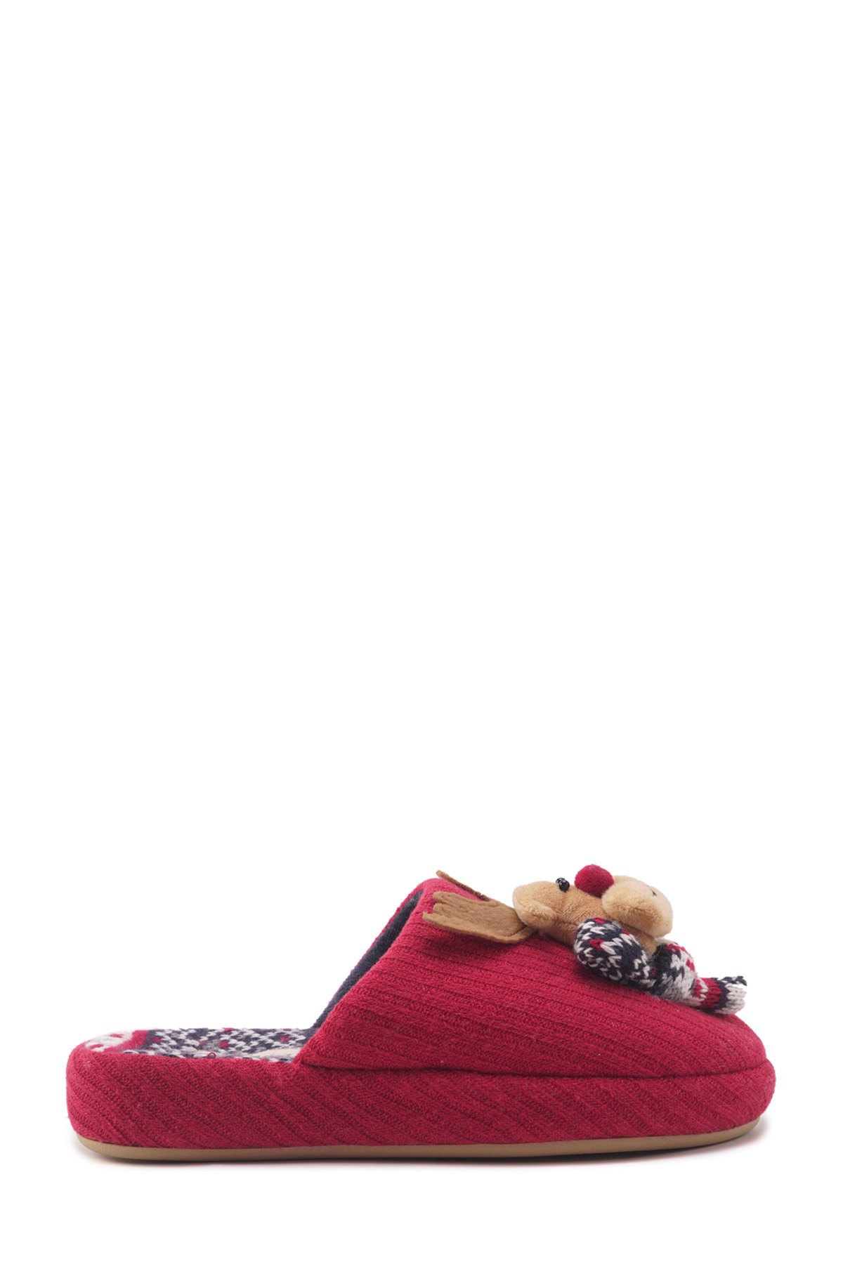 607155.Z4PR Kırmızı Kadın Ev Terliği - Görsel 2