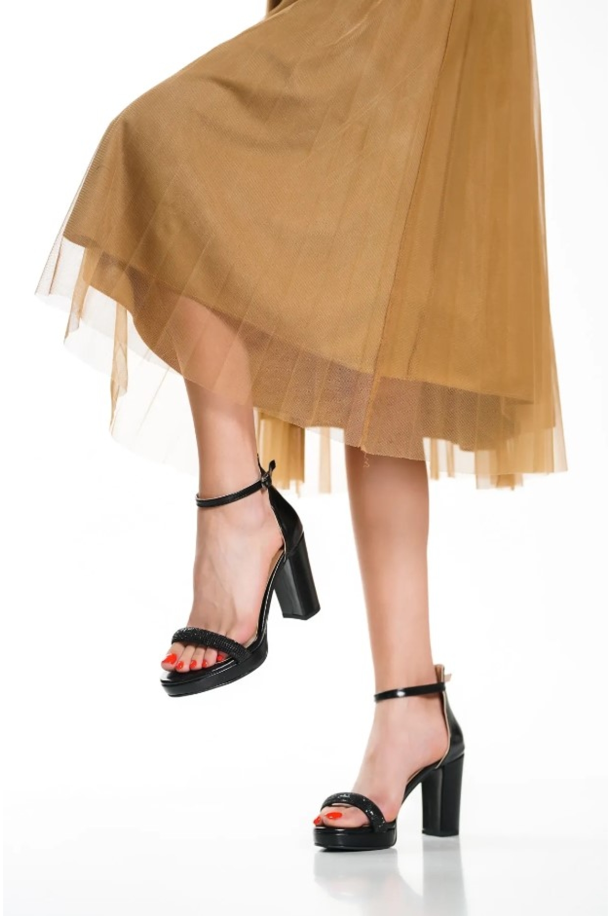 20mm.platform Taşlı Tek Bant Bilekten Tokalı Abiye Kadın Ayakkabı - Görsel 2