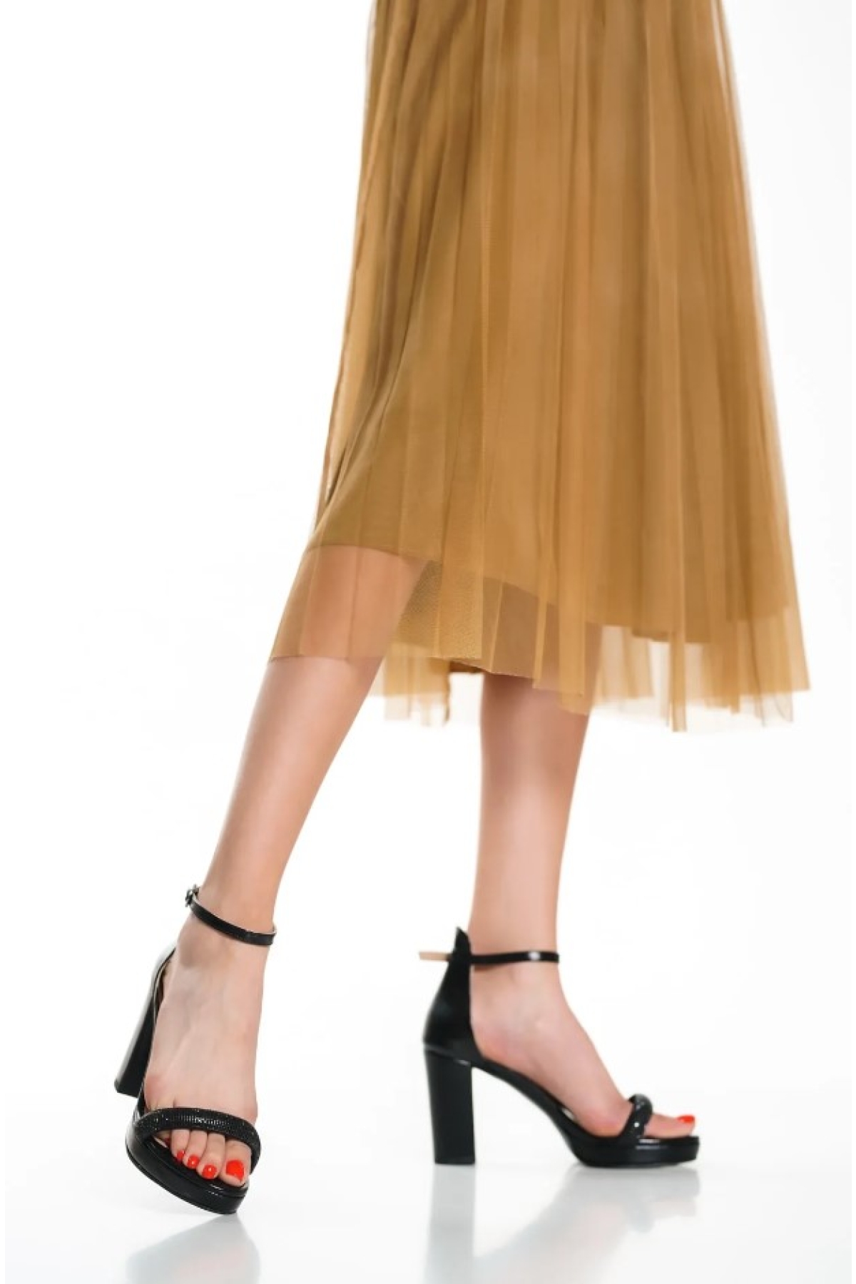 20mm.platform Taşlı Tek Bant Bilekten Tokalı Abiye Kadın Ayakkabı - Görsel 3