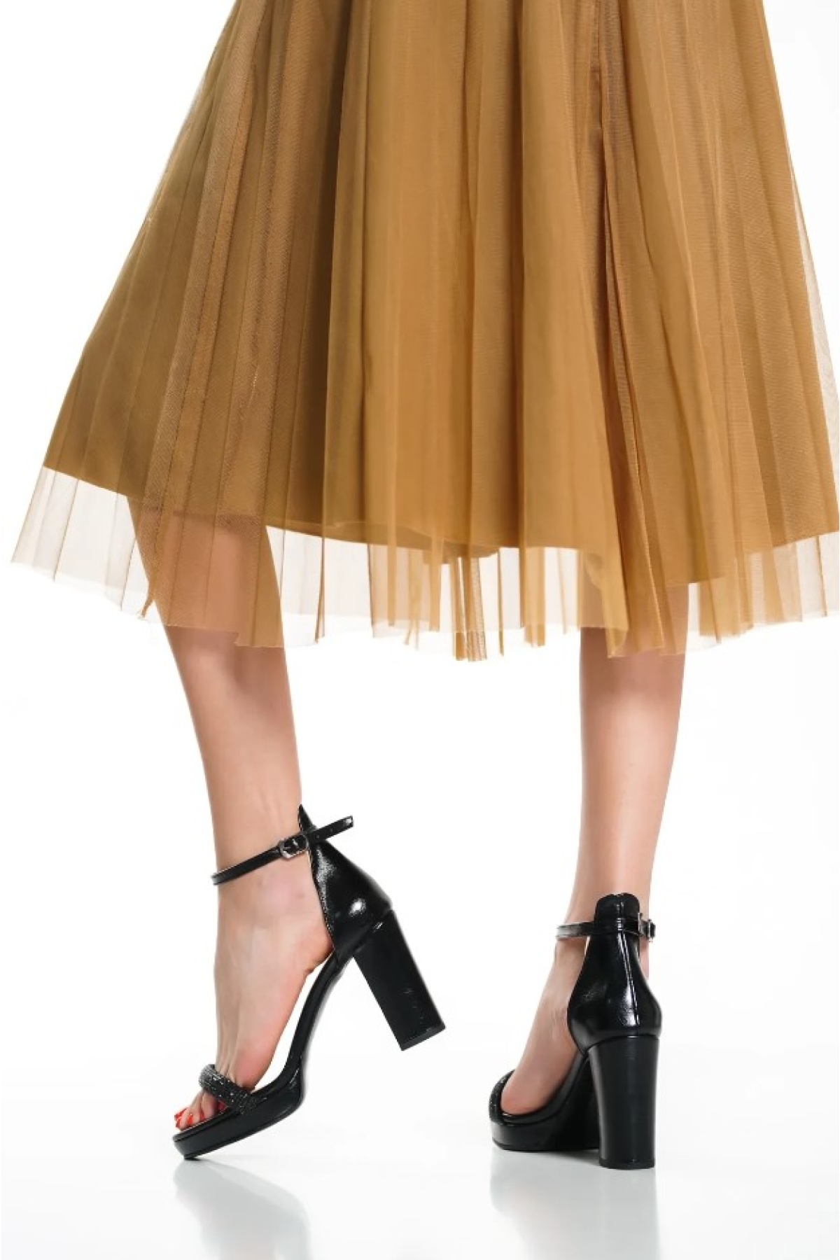 20mm.platform Taşlı Tek Bant Bilekten Tokalı Abiye Kadın Ayakkabı - Görsel 4