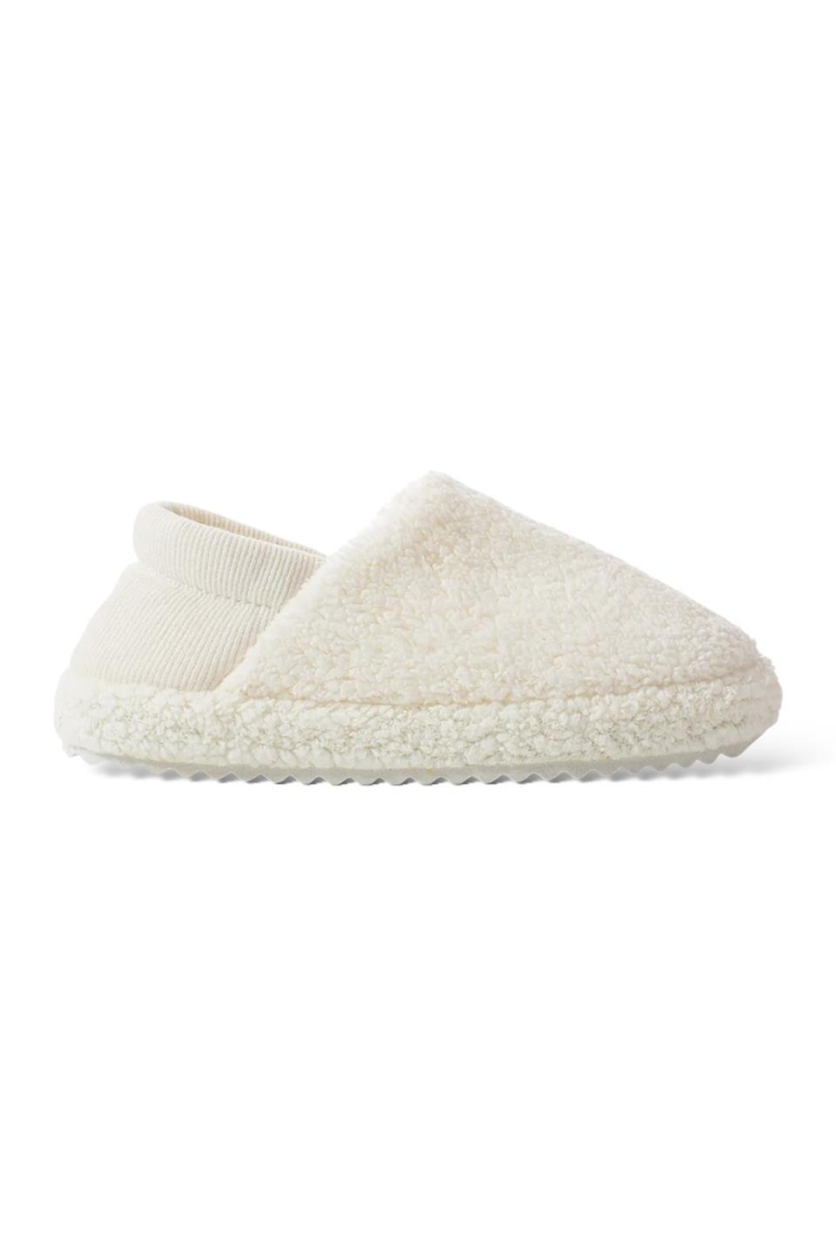 Kadın Lastikli Kaymaz Taban Peluş Havlu Kumaş Ev Ayakkabısı Panduf BEYAZ - Görsel 6