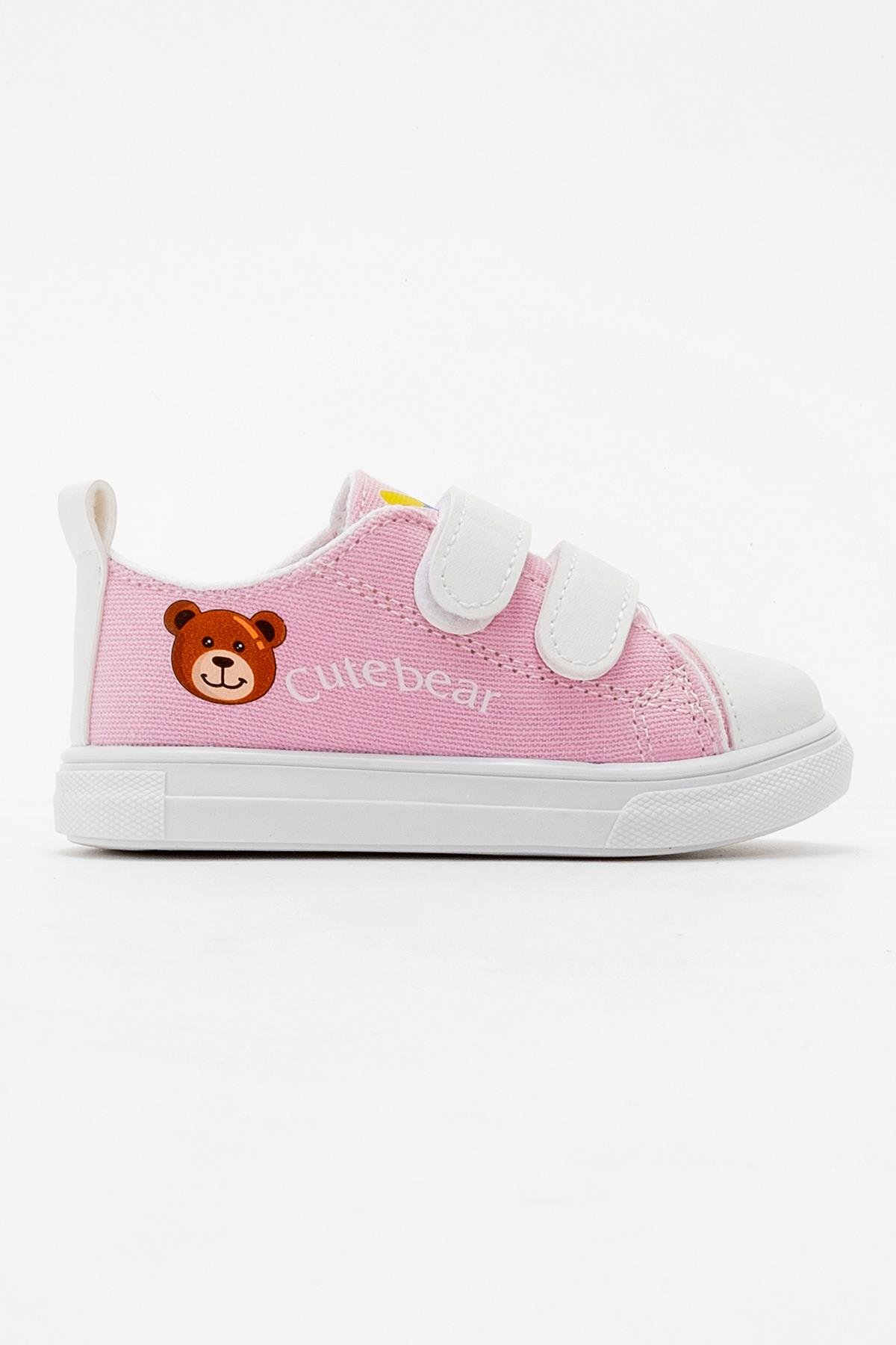 Çocuk Çift Cırtlı Converse PEMBE - Görsel 3