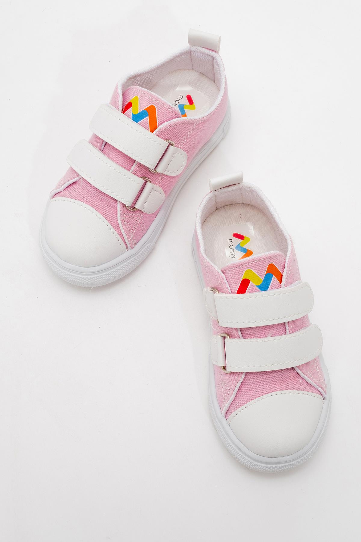 Çocuk Çift Cırtlı Converse PEMBE - Görsel 6