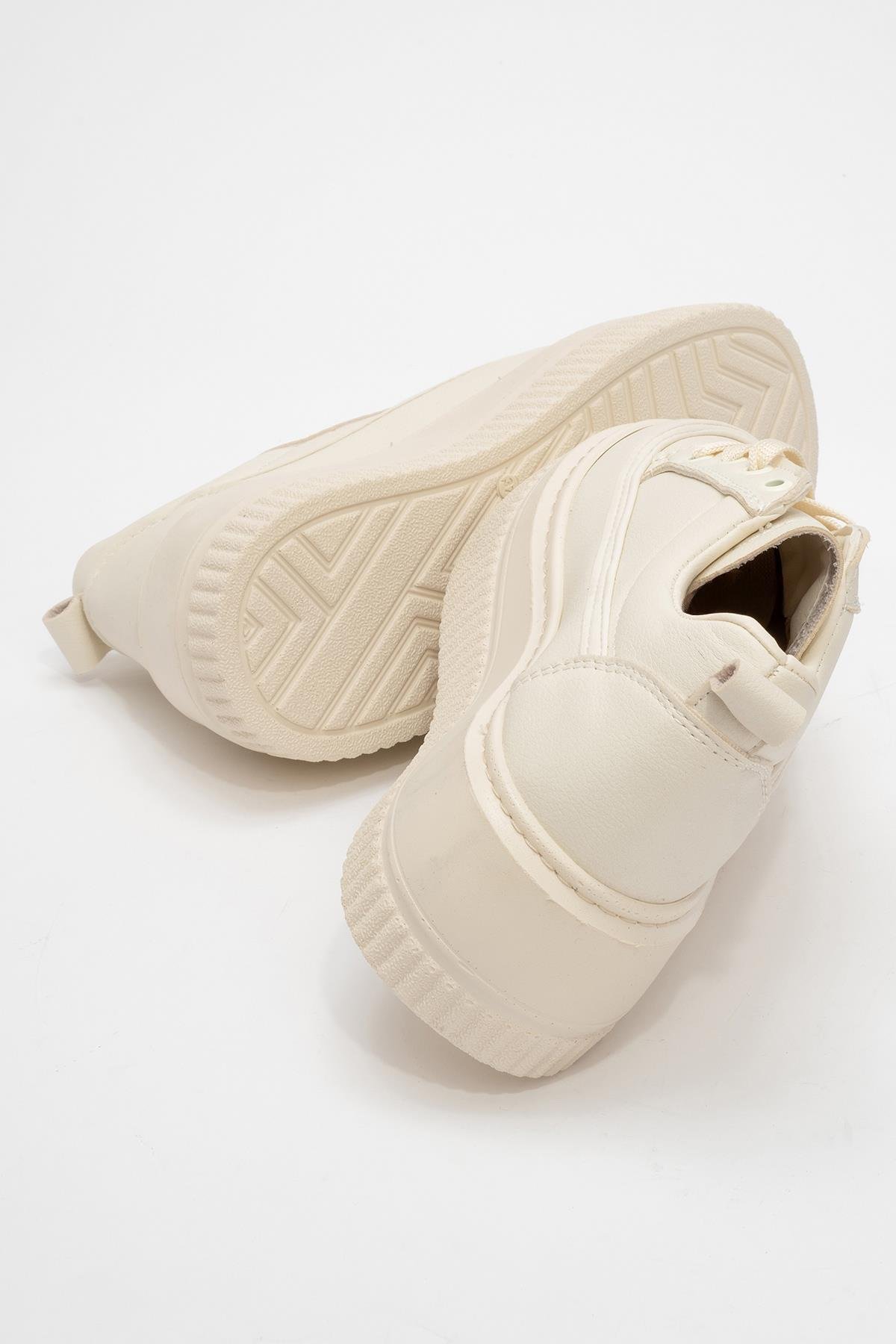 Bağcıklı Kadın Spor Ayakkabı EKRU BEJ - Görsel 5