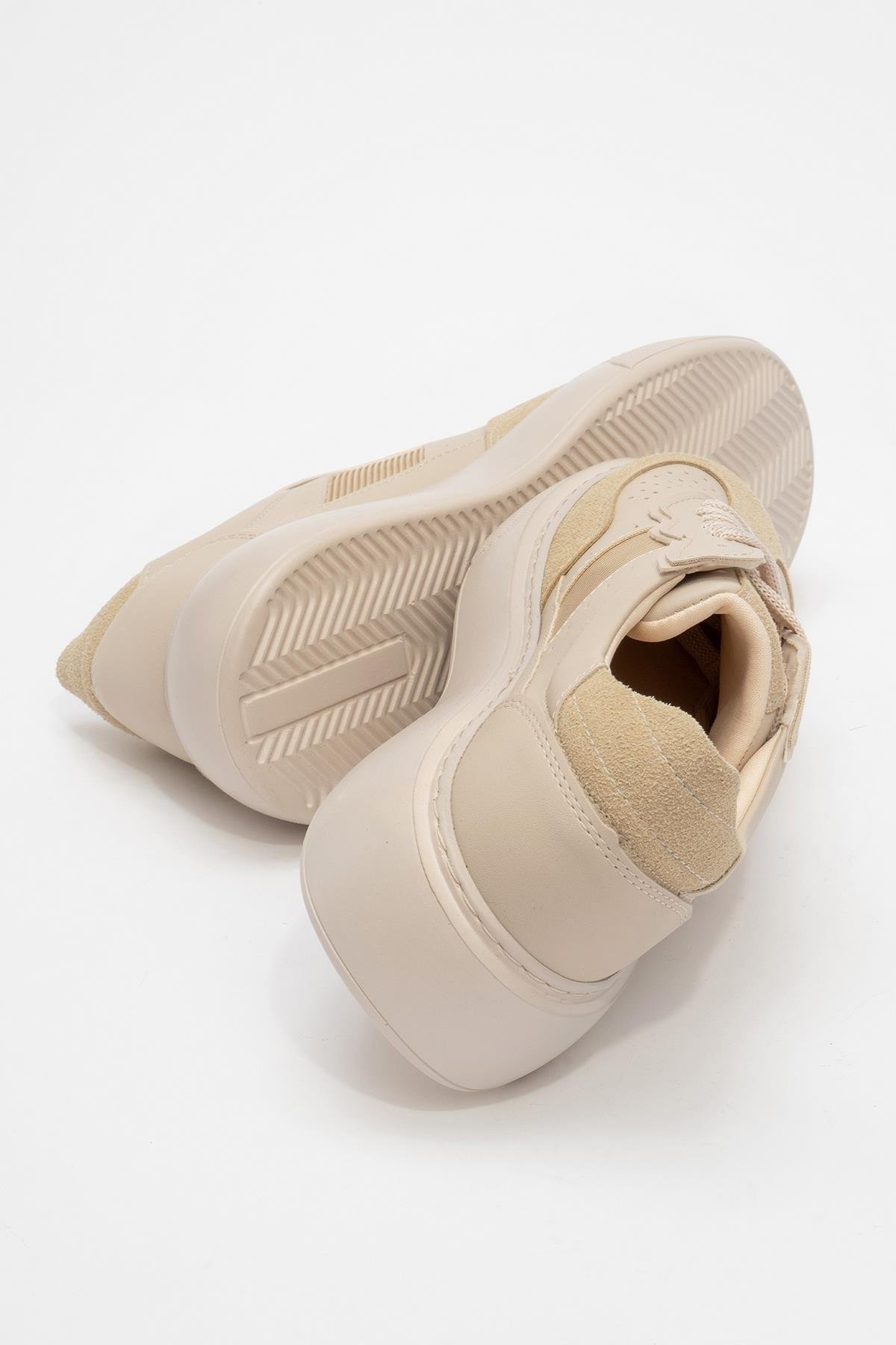 Kadın Spor Ayakkabı BEJ BEJ SÜET - Görsel 5