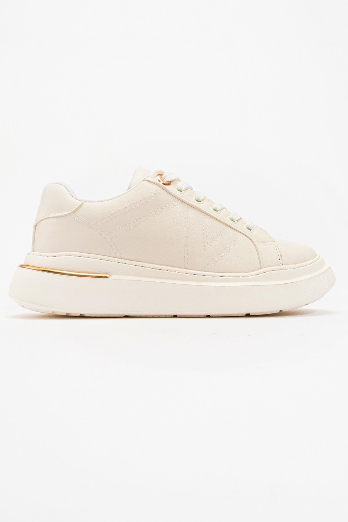 Bağcıklı Kadın Spor Ayakkabı BEYAZ - Görsel 3