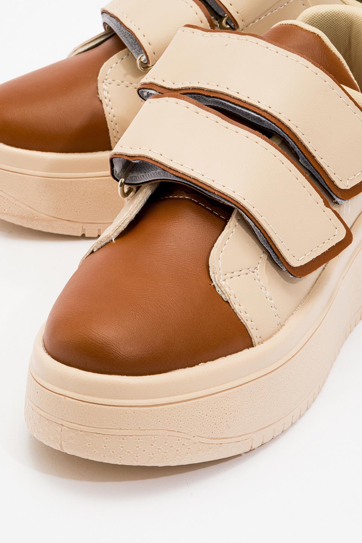 Cırtlı Kadın Spor Ayakkabı BEJ TABA - Görsel 4