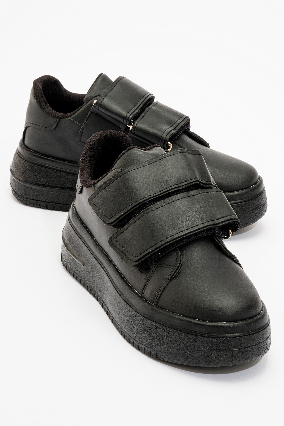 Cırtlı Kadın Spor Ayakkabı SİYAH SİYAH - Görsel 2