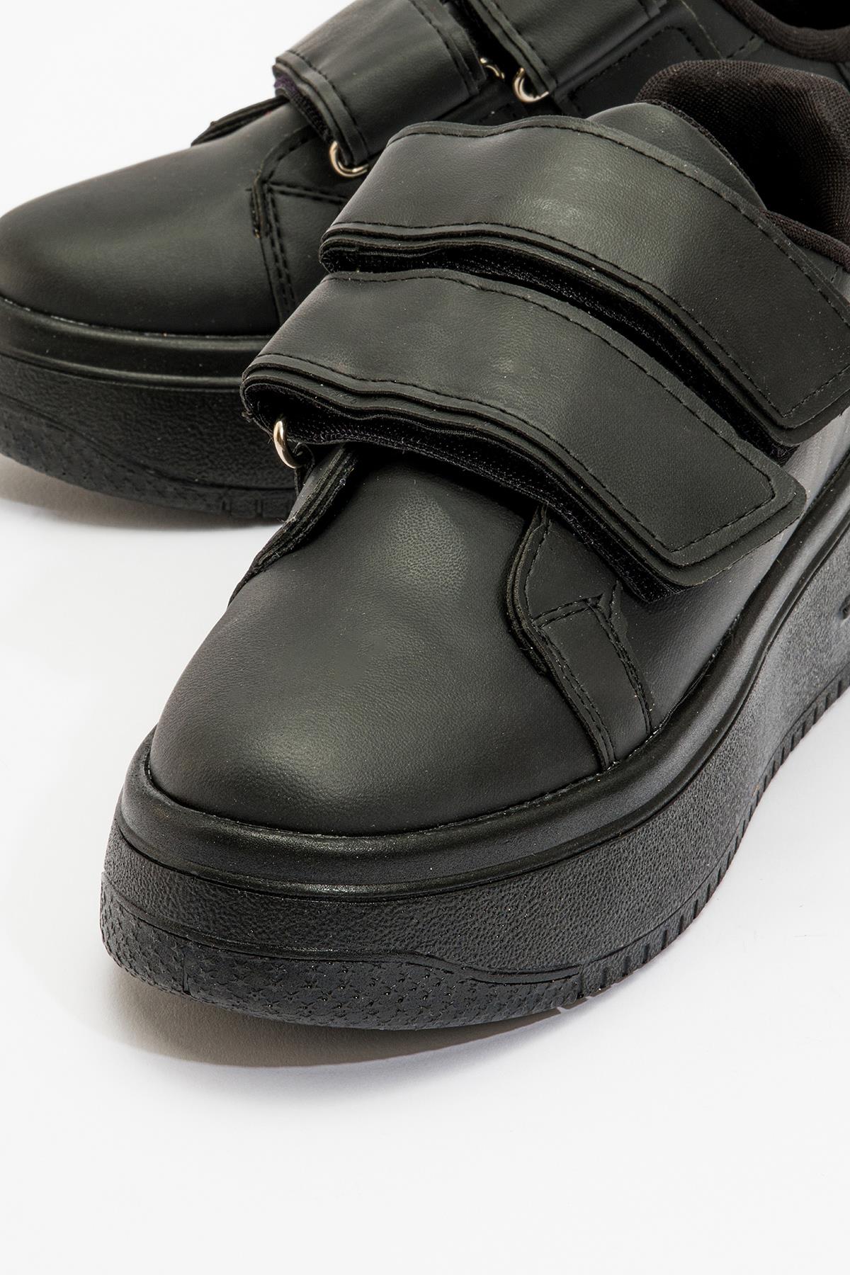 Cırtlı Kadın Spor Ayakkabı SİYAH SİYAH - Görsel 6