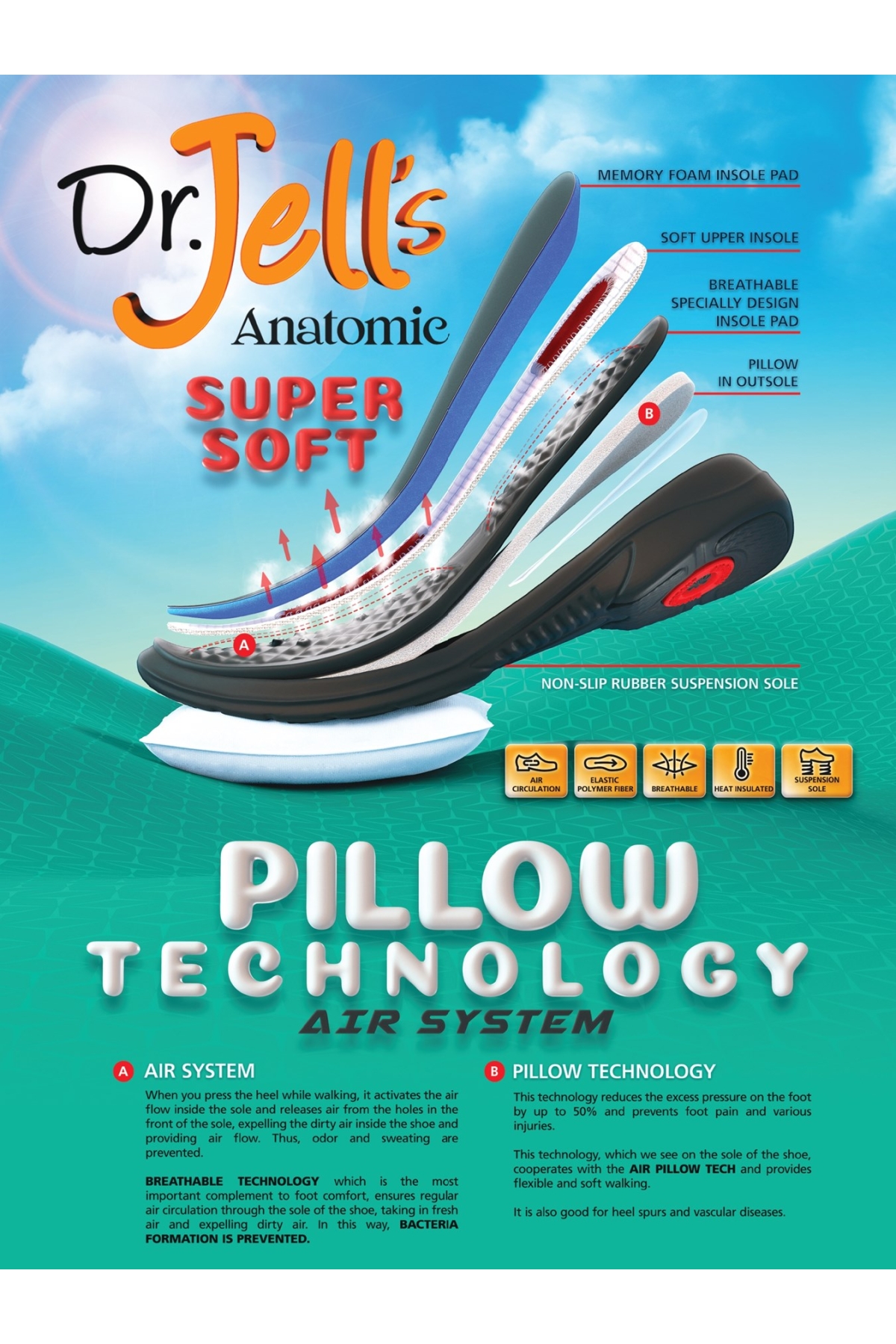 Komcero Bağlı PILLOW TECH Taban Hakiki Deri Erkek Klasik Ayakkabı K2340-2087 - Görsel 6