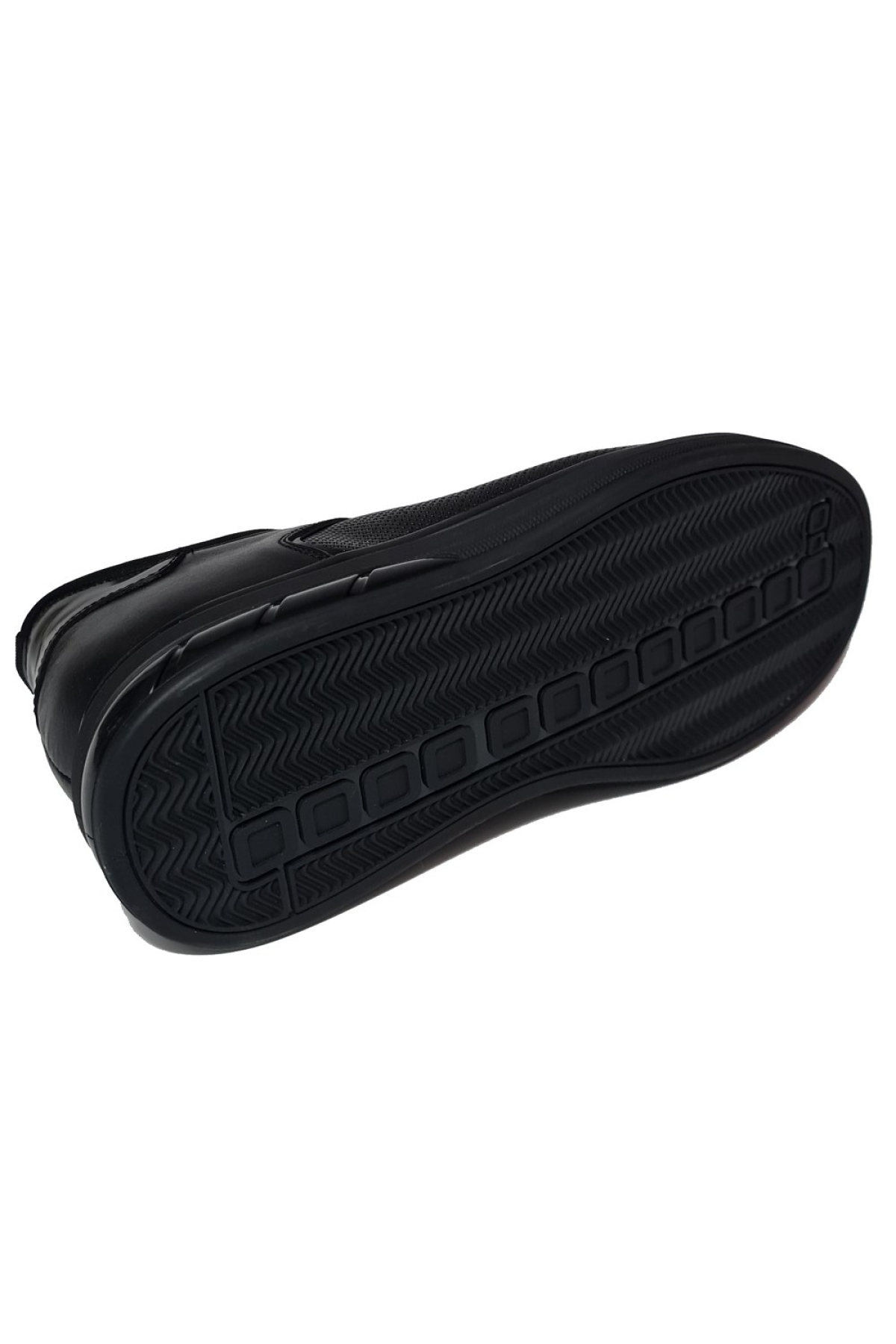 Komcero Lastik Bağlı Streçli Parlak Hakiki Deri Lazer Baskılı Erkek Casual Ayakkabı K2414-9111 - Görsel 5