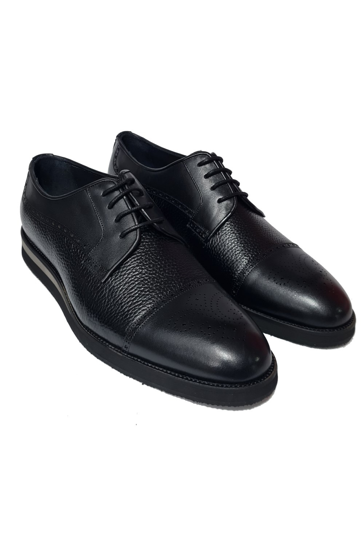 Bağlı Floter Desen EVA Taban Hakiki Deri Erkek Klasik Ayakkabı 6835 - Görsel 2