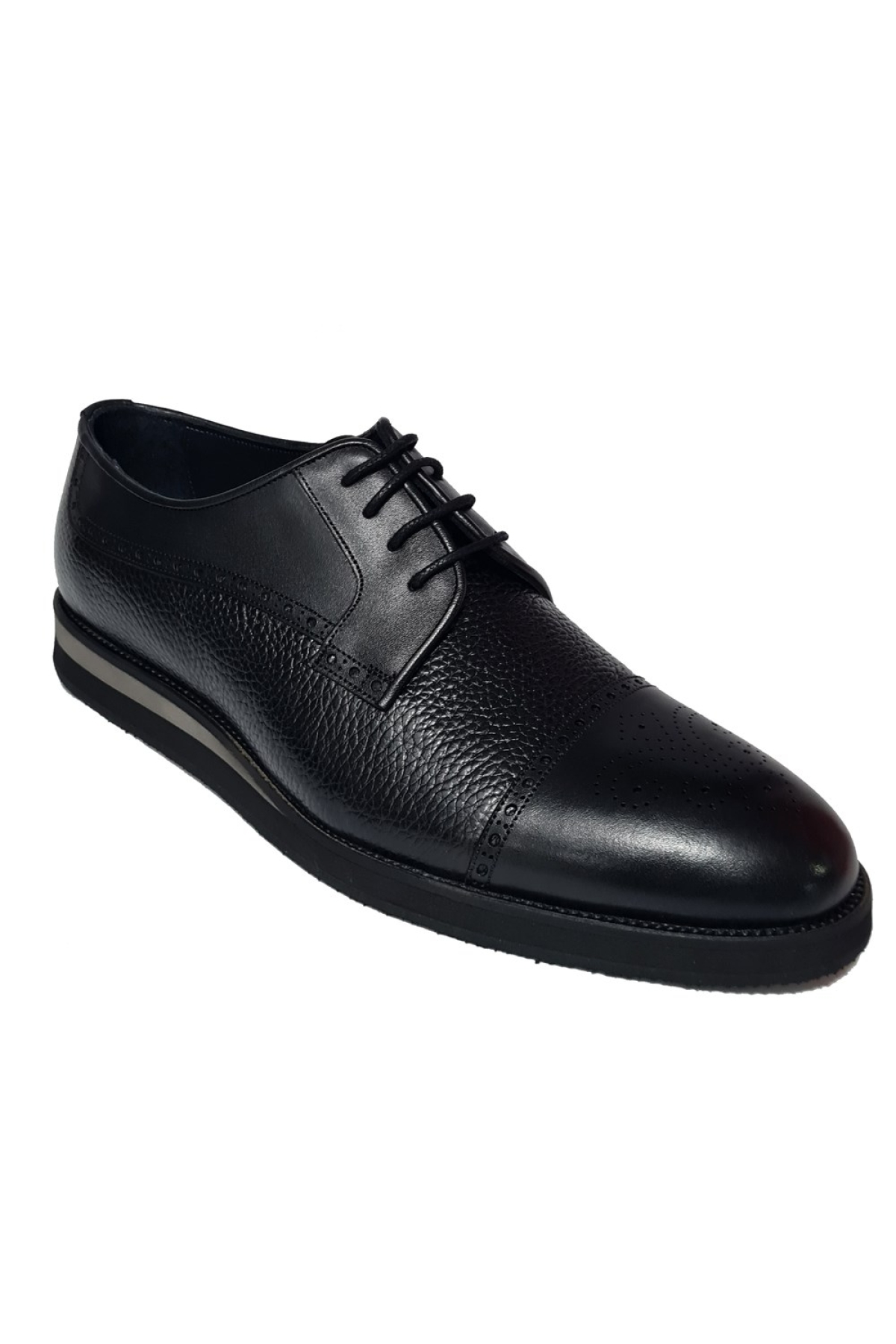 Bağlı Floter Desen EVA Taban Hakiki Deri Erkek Klasik Ayakkabı 6835 - Görsel 4