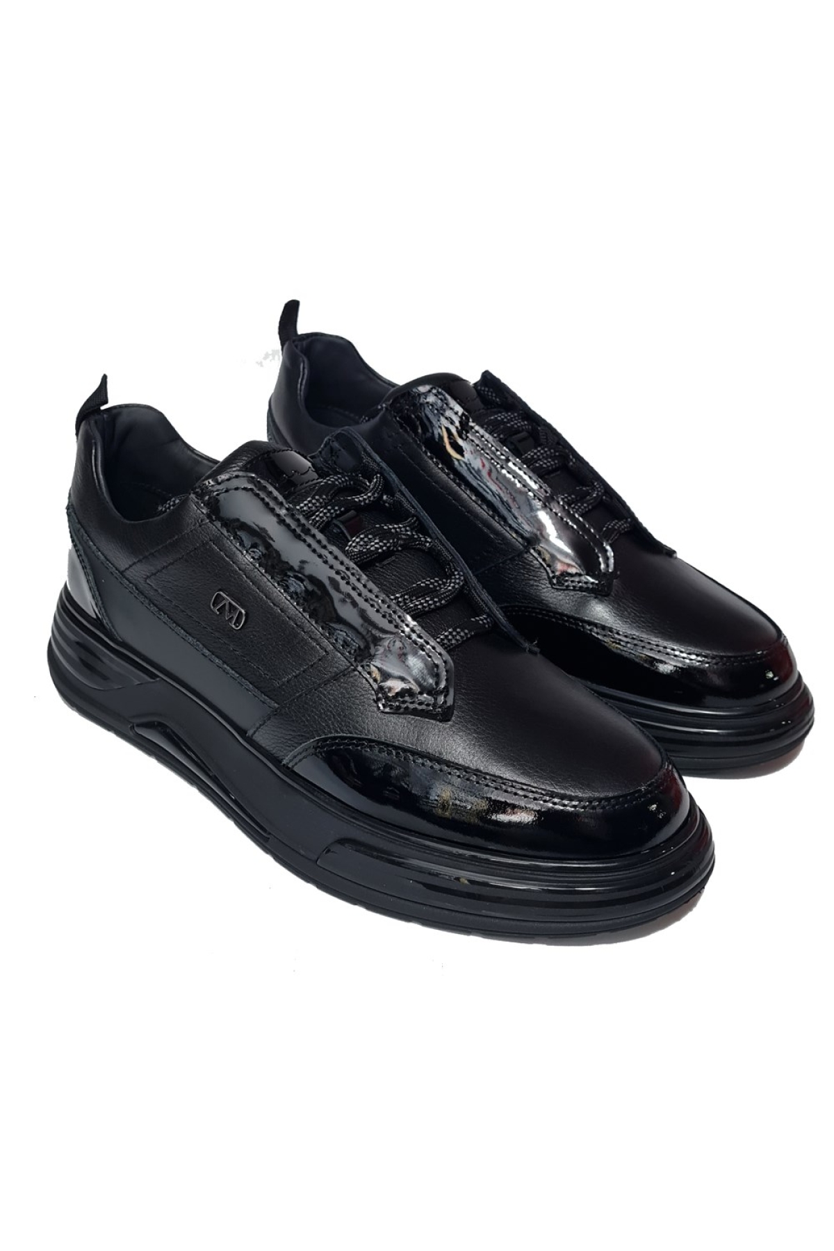 Rugan Parçalı Model Hakiki Deri Kalın Köpük Taban Erkek Sneaker Ayakkabı 20321 - Görsel 4