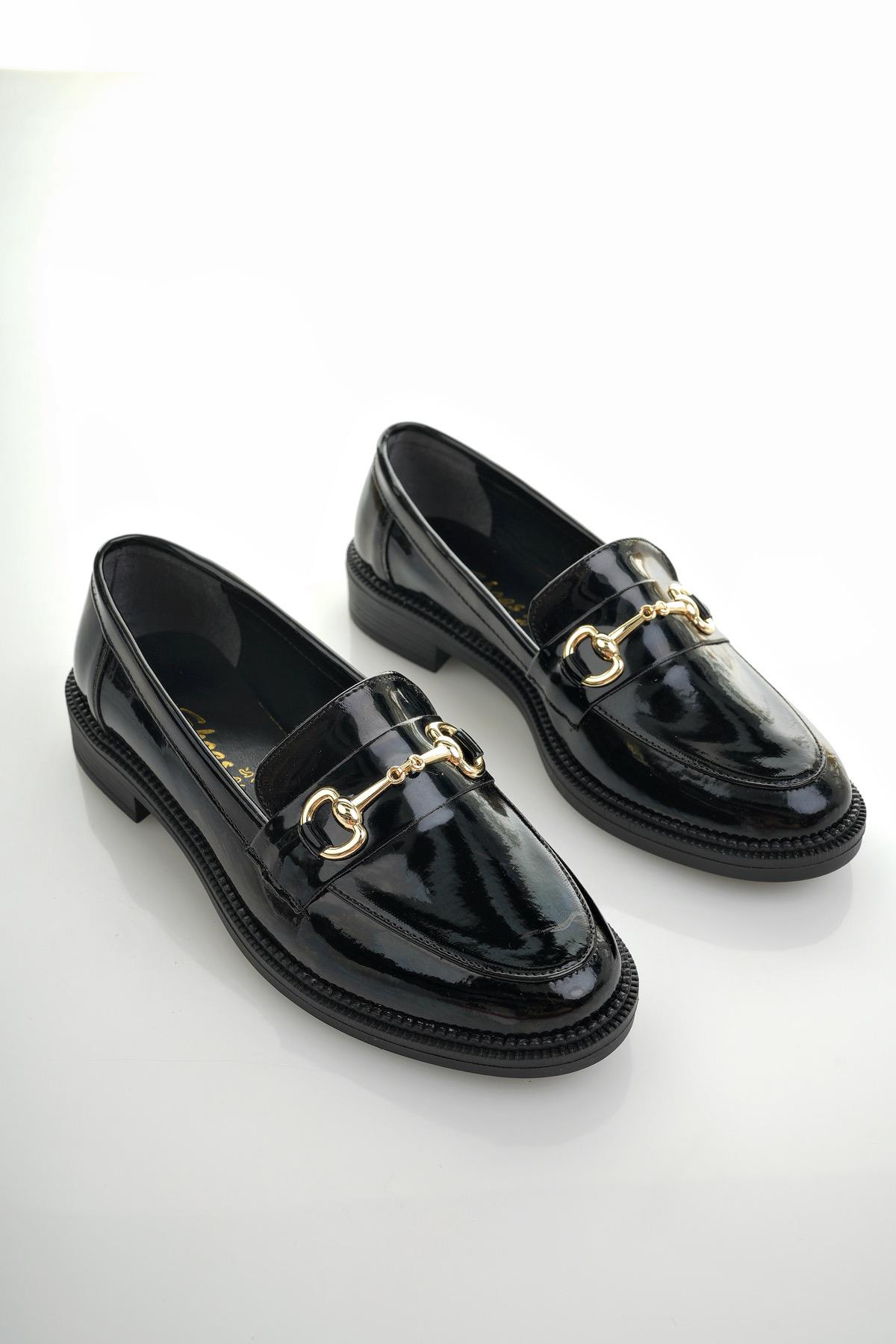 SUSSİE Garantili Metal Tokalı Kadın Loafer Günlük Ayakkabı - Görsel 2