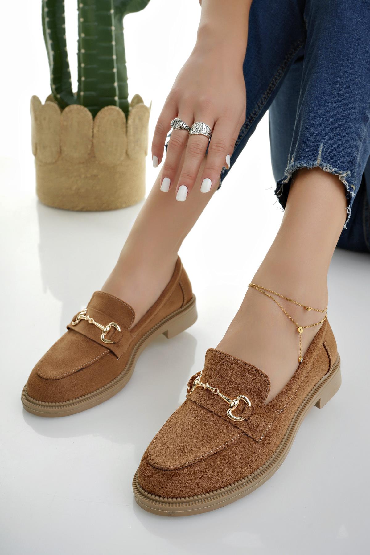 SUSSİE Garantili Metal Tokalı Kadın Loafer Günlük Ayakkabı - Görsel 6