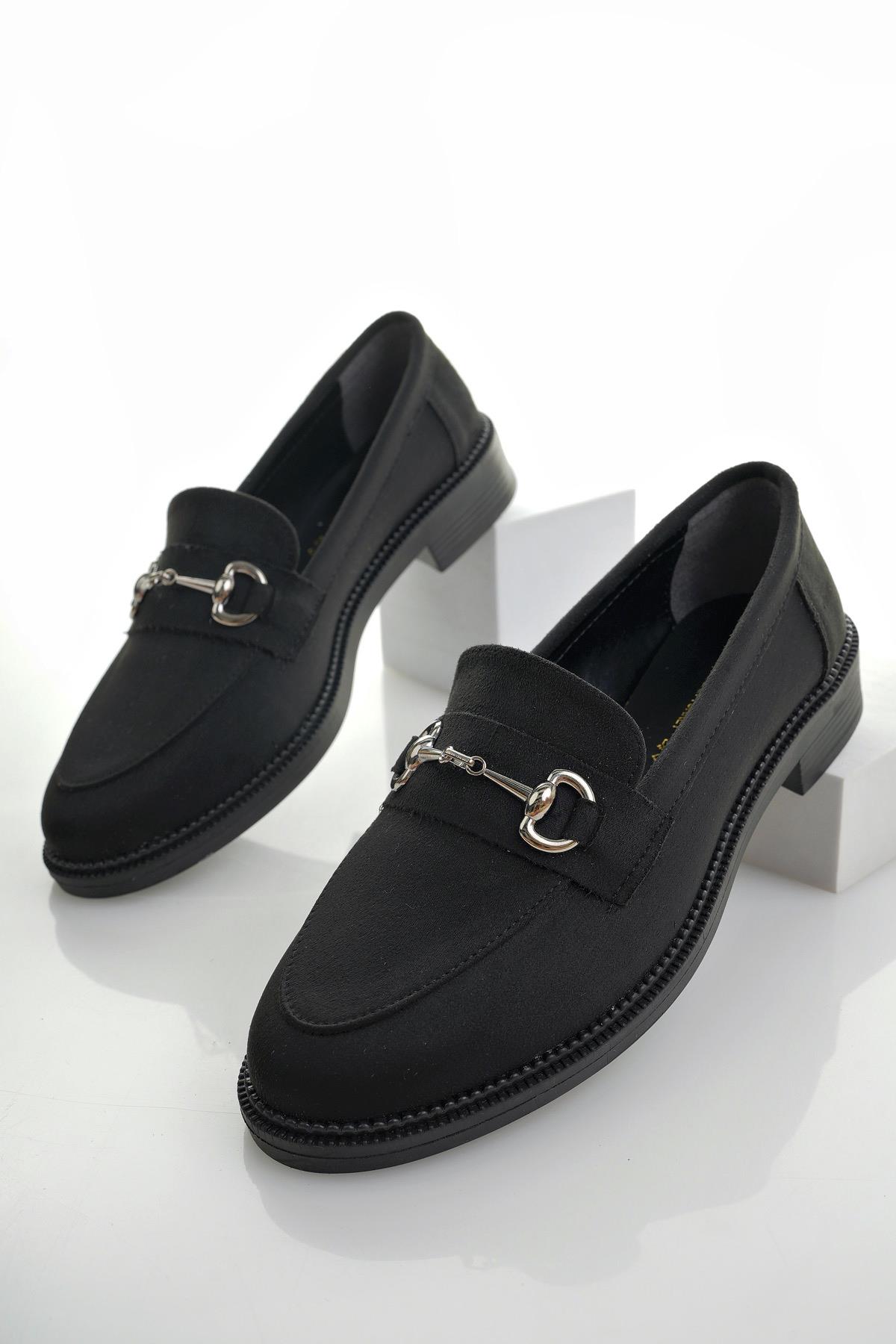 SUSSİE Garantili Metal Tokalı Kadın Loafer Günlük Ayakkabı - Görsel 3