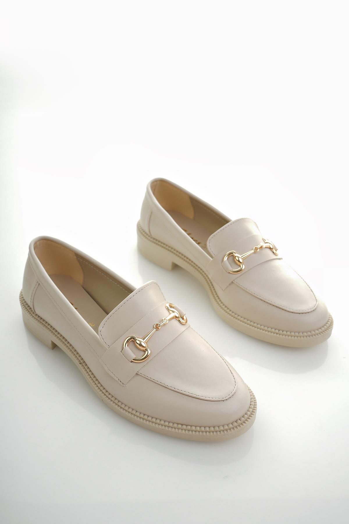 SUSSİE Garantili Metal Tokalı Kadın Loafer Günlük Ayakkabı - Görsel 2