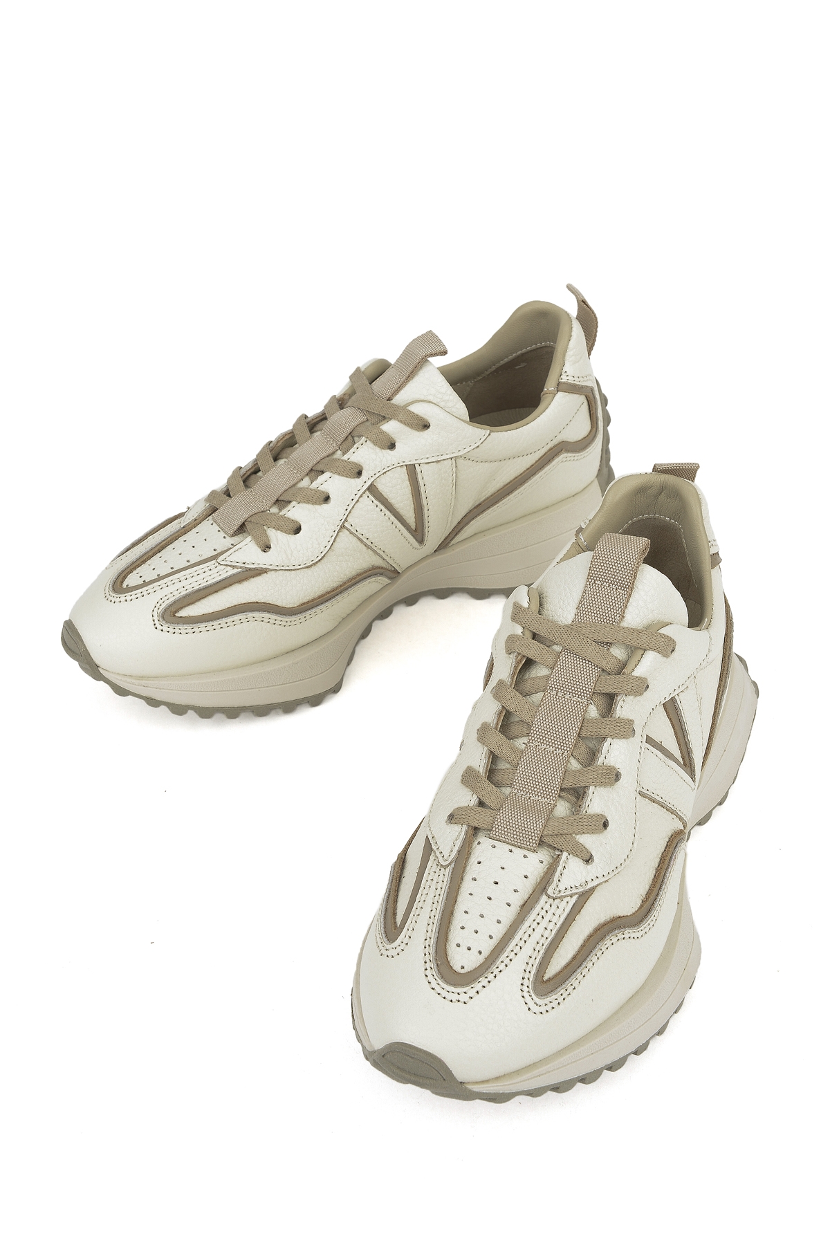 Kadın Hakiki Deri Sneaker 1431000Z4660 Krem - Görsel 8