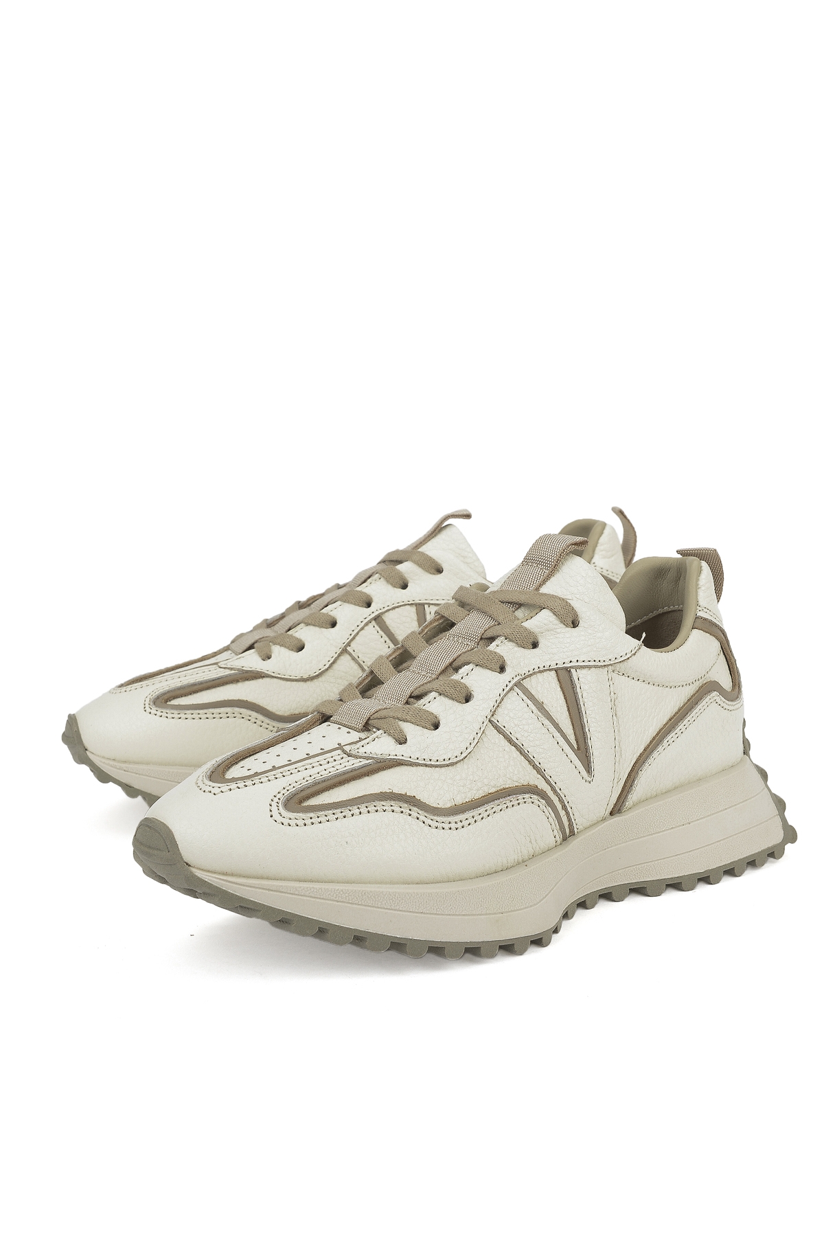 Kadın Hakiki Deri Sneaker 1431000Z4660 Krem - Görsel 9