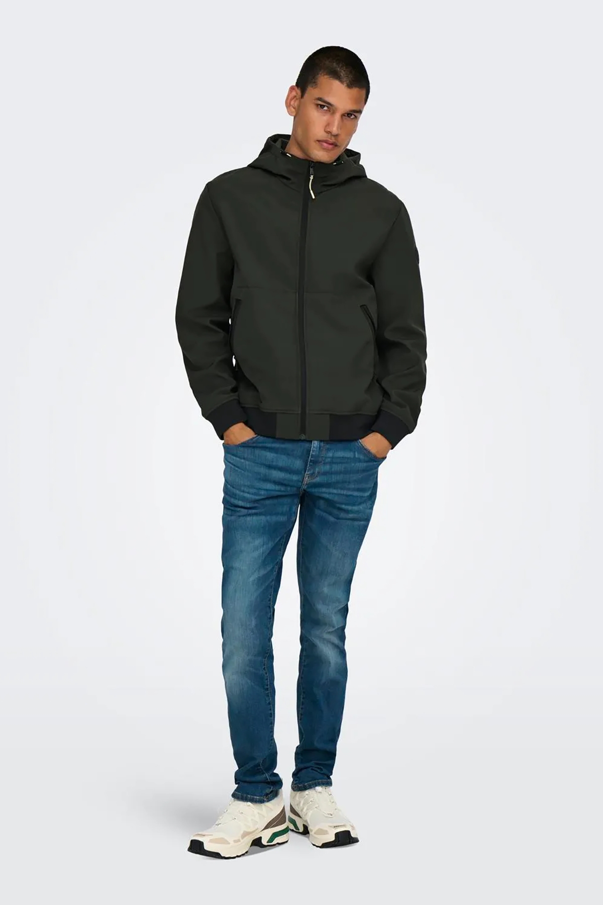 Only Sons Erkek Onsbow e Kap onlu Softshell Ceket Mont 22029276 Haki only-sons-erkek-onsbow-e-kap-onlu-softshell-ceket-mont-22029276-haki