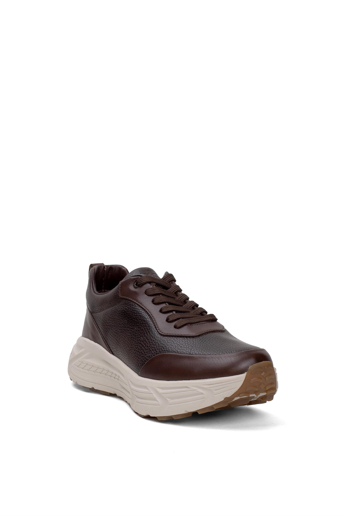 152-20225 Erkek Hakiki Deri Casual Ayakkabı Kahverengi - Görsel 3