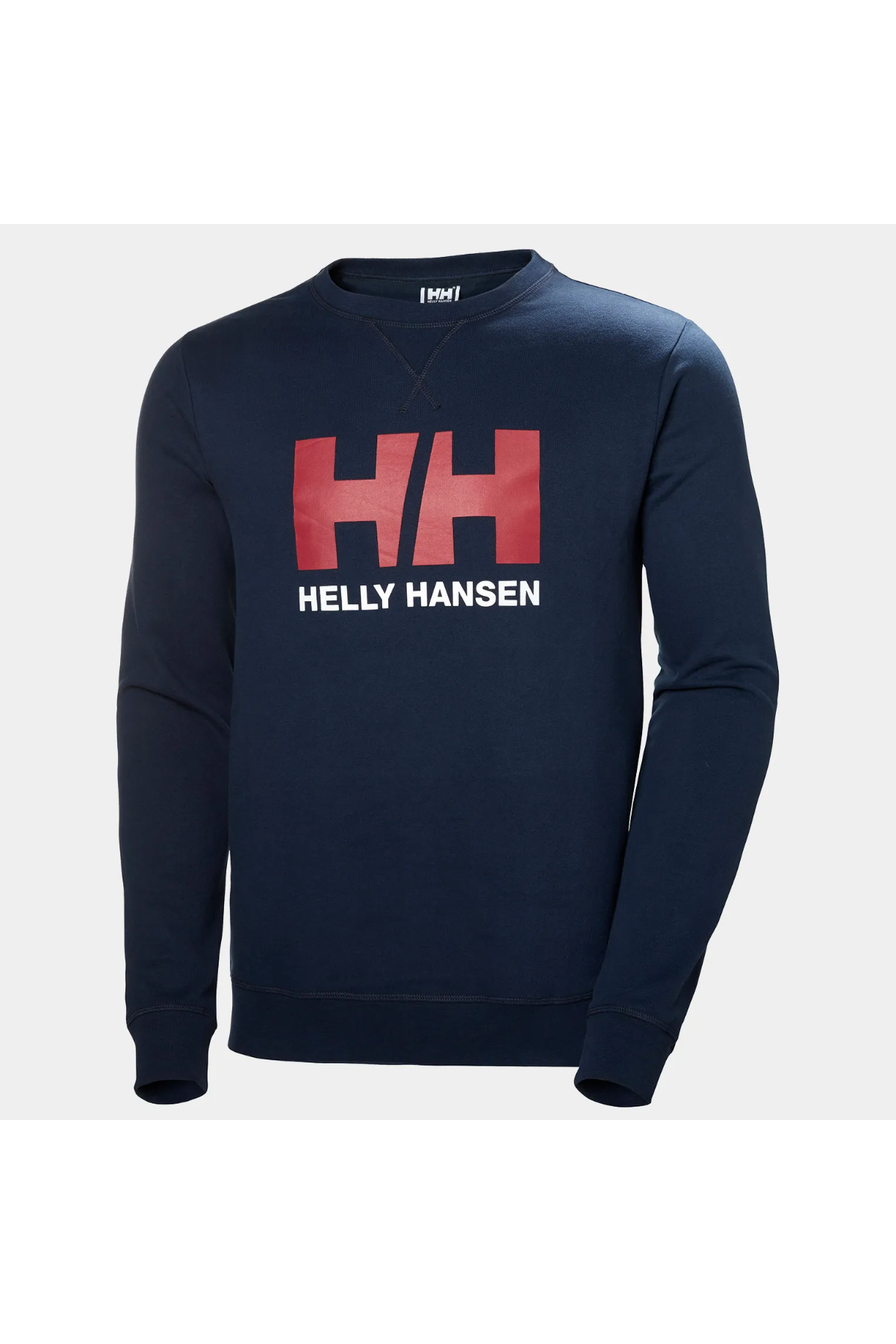 HH Logo Crew Erkek Lacivert Yuvarlak Yaka Sweatshirt