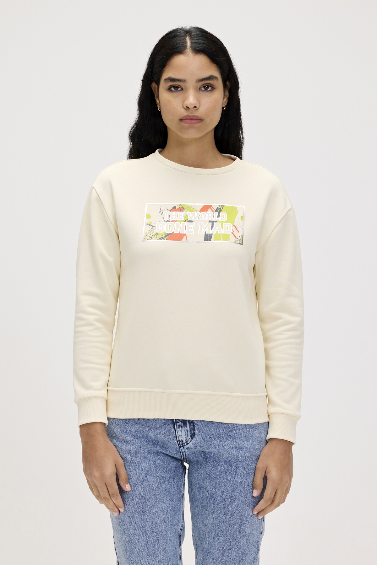 Re-Carina Beyaz Kadın Sweatshirt