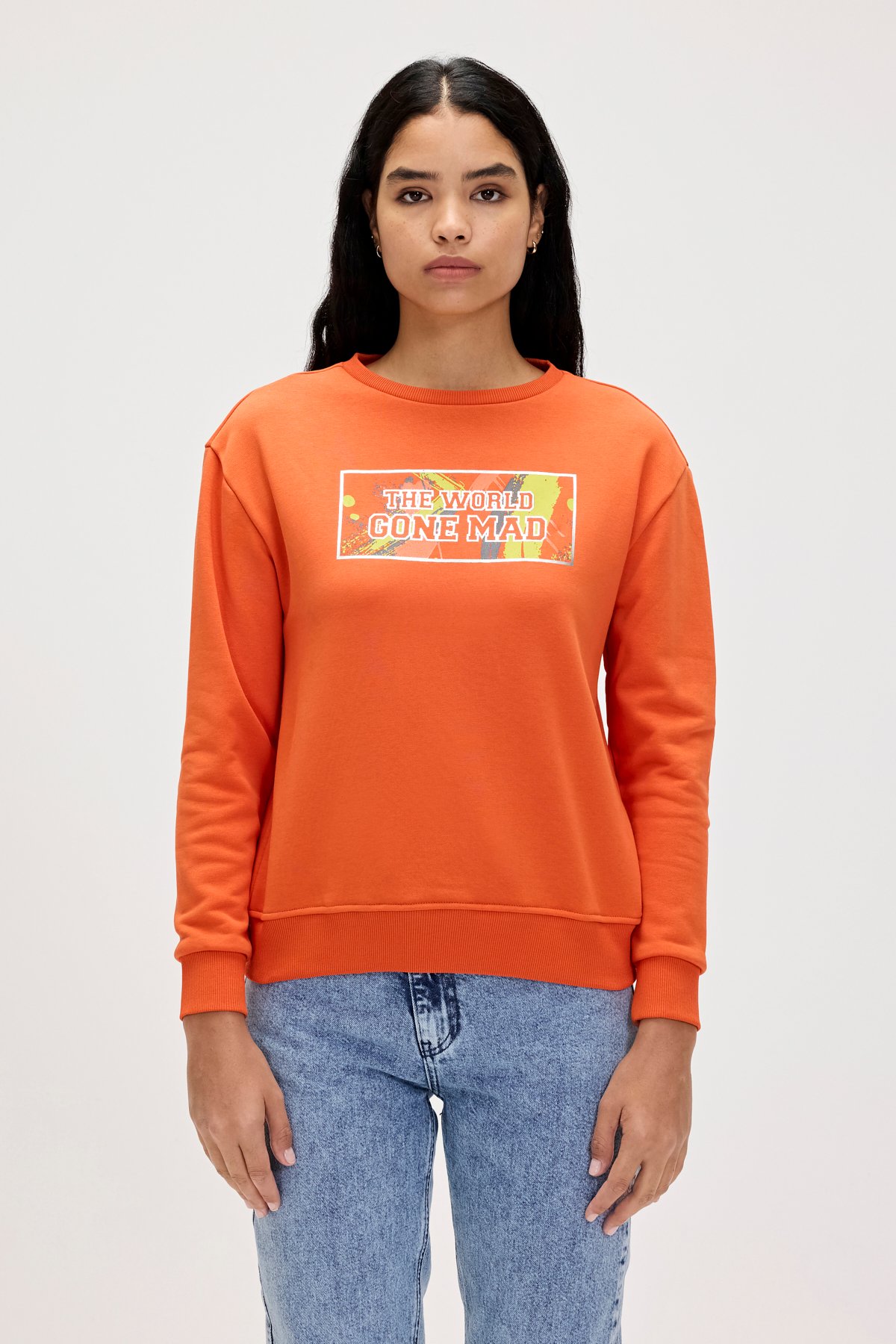 Re-Carina Turuncu Kadın Sweatshirt