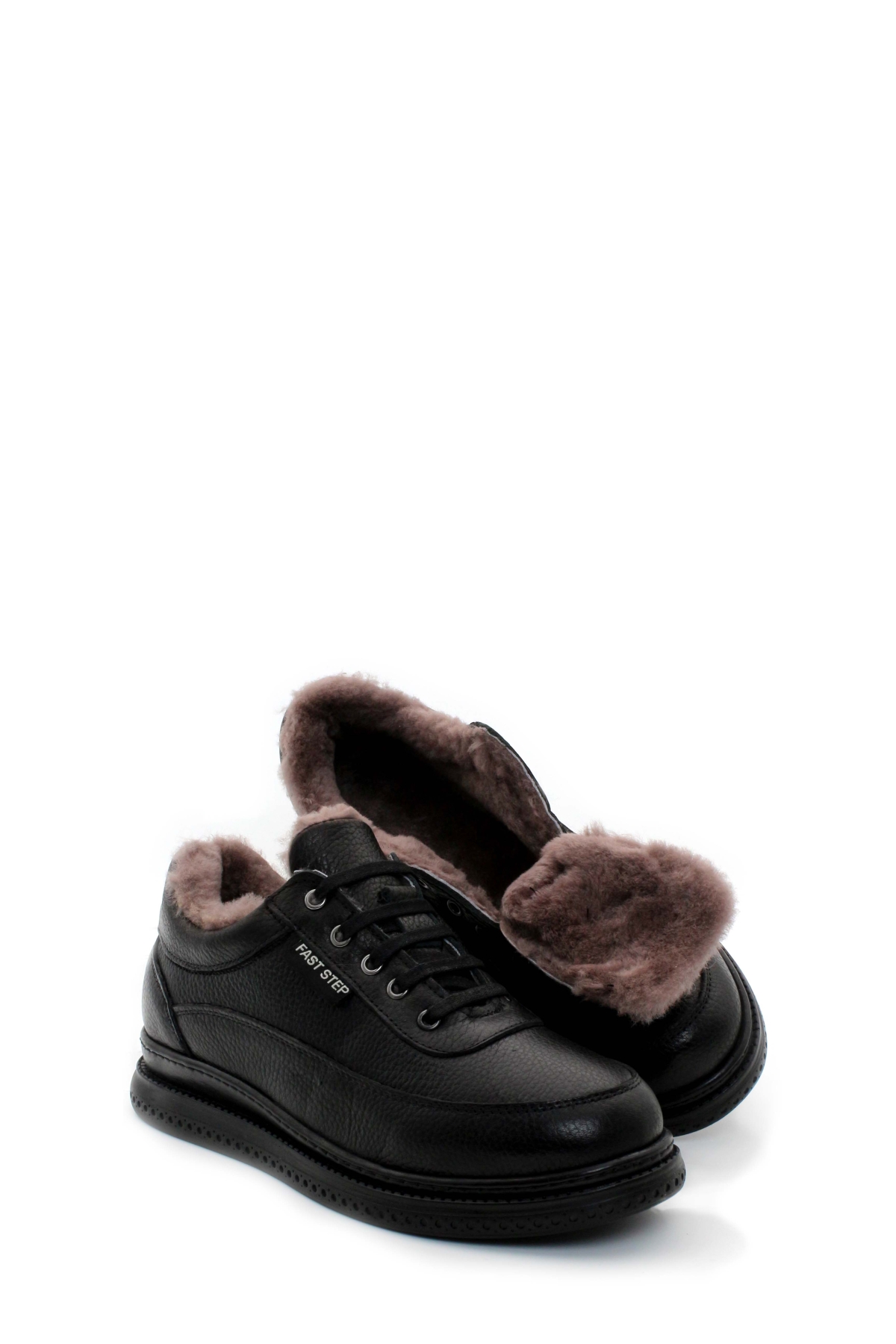 Hakiki Deri Kürklü Kadın Casual Ayakkabı 583KZA7025 - Görsel 5