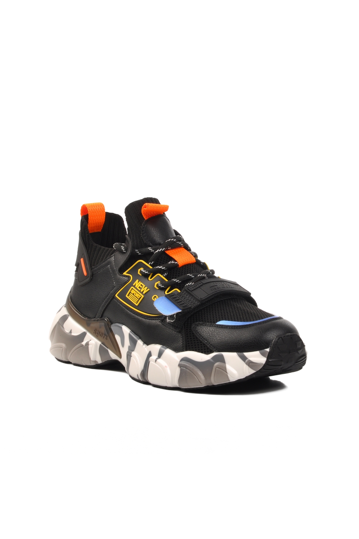 24K573 Siyah Erkek Spor Ayakkabı - Görsel 4