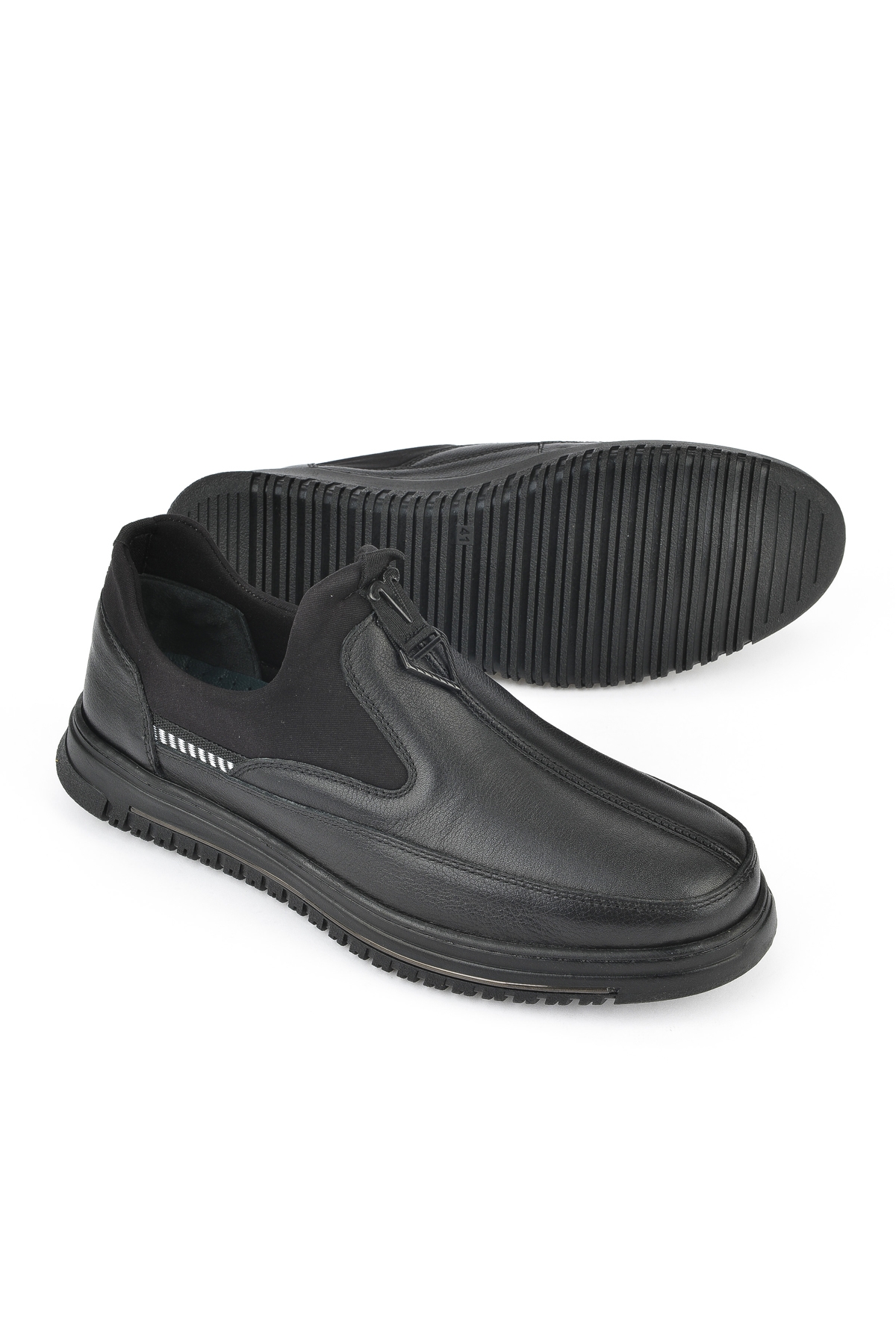 Erkek Hakiki Deri Ayakkabı 1431040ZK2402 Siyah - Görsel 5