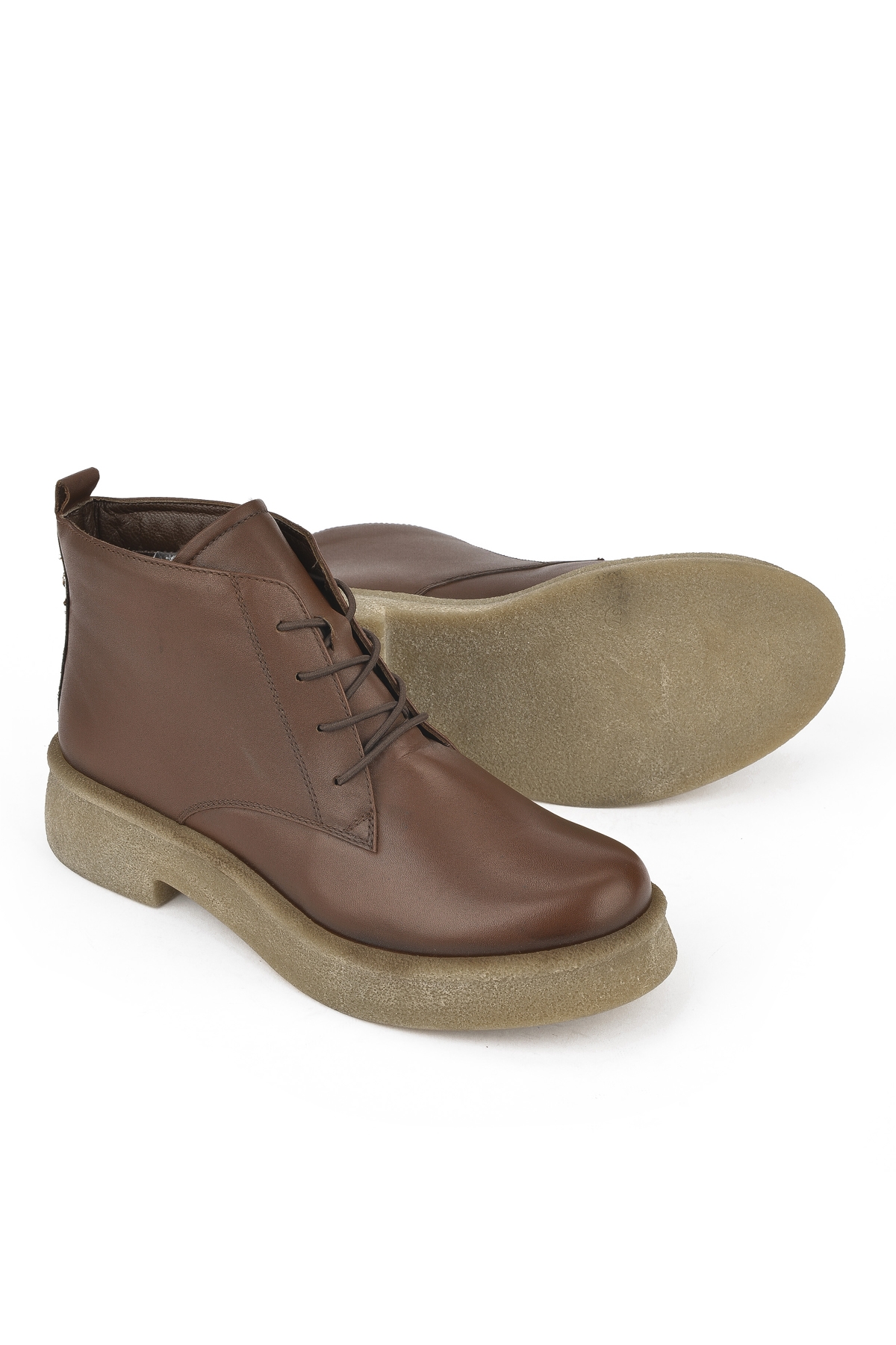 Kadın Hakiki Deri Bot 14319Z66195 Taba - Görsel 5