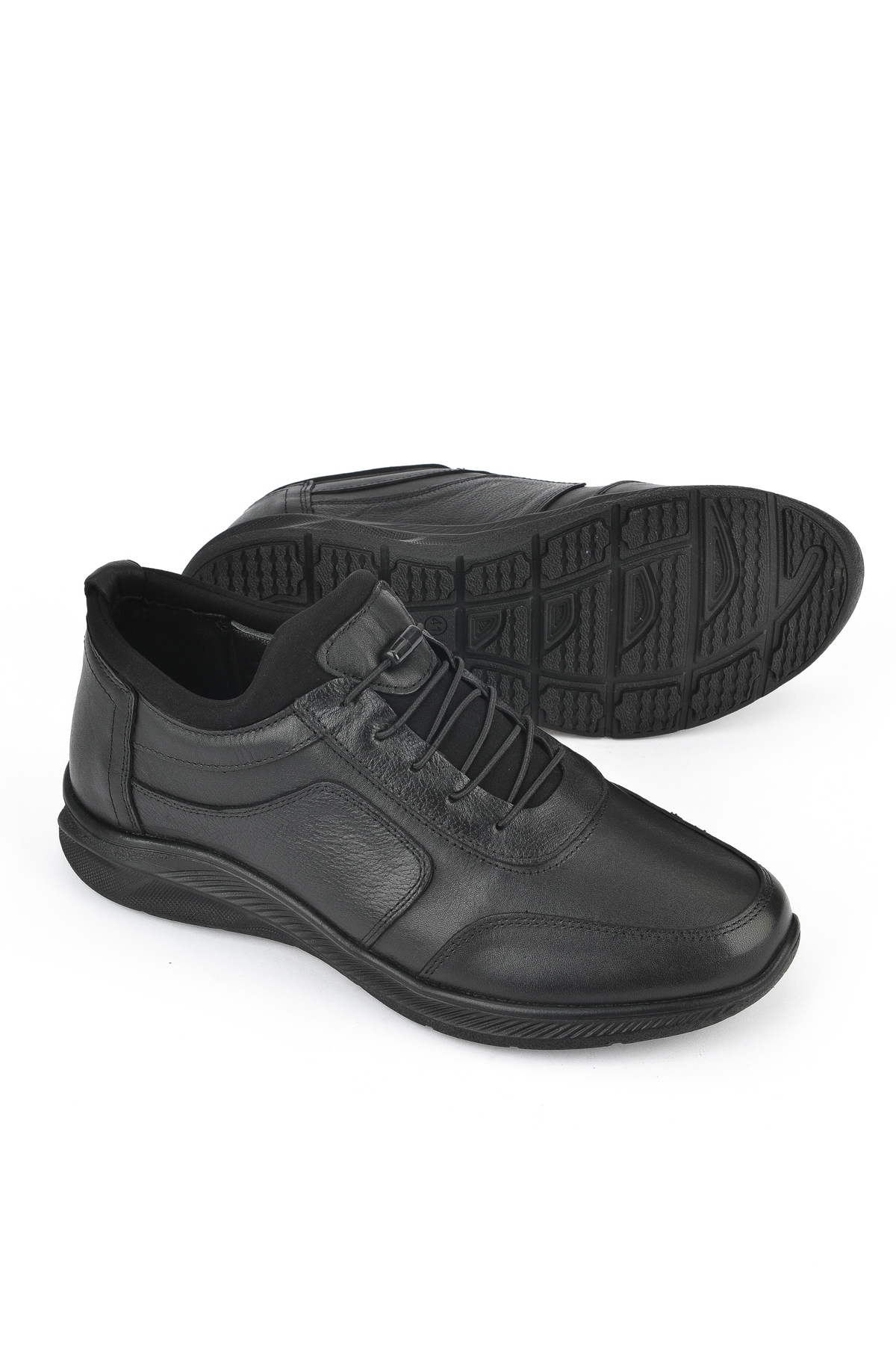 Erkek Hakiki Deri Sneaker 143423Z69 Siyah - Görsel 5