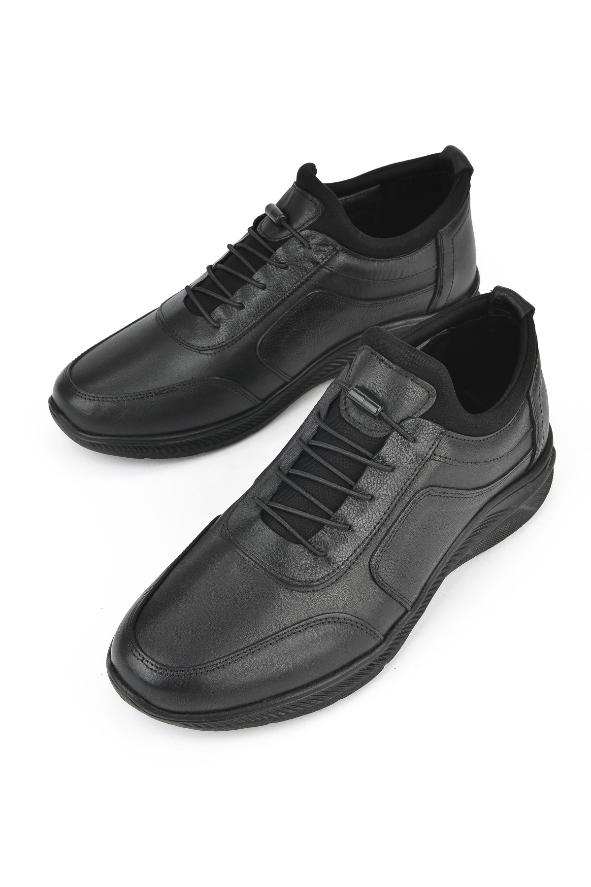 Erkek Hakiki Deri Sneaker 143423Z69 Siyah - Görsel 6