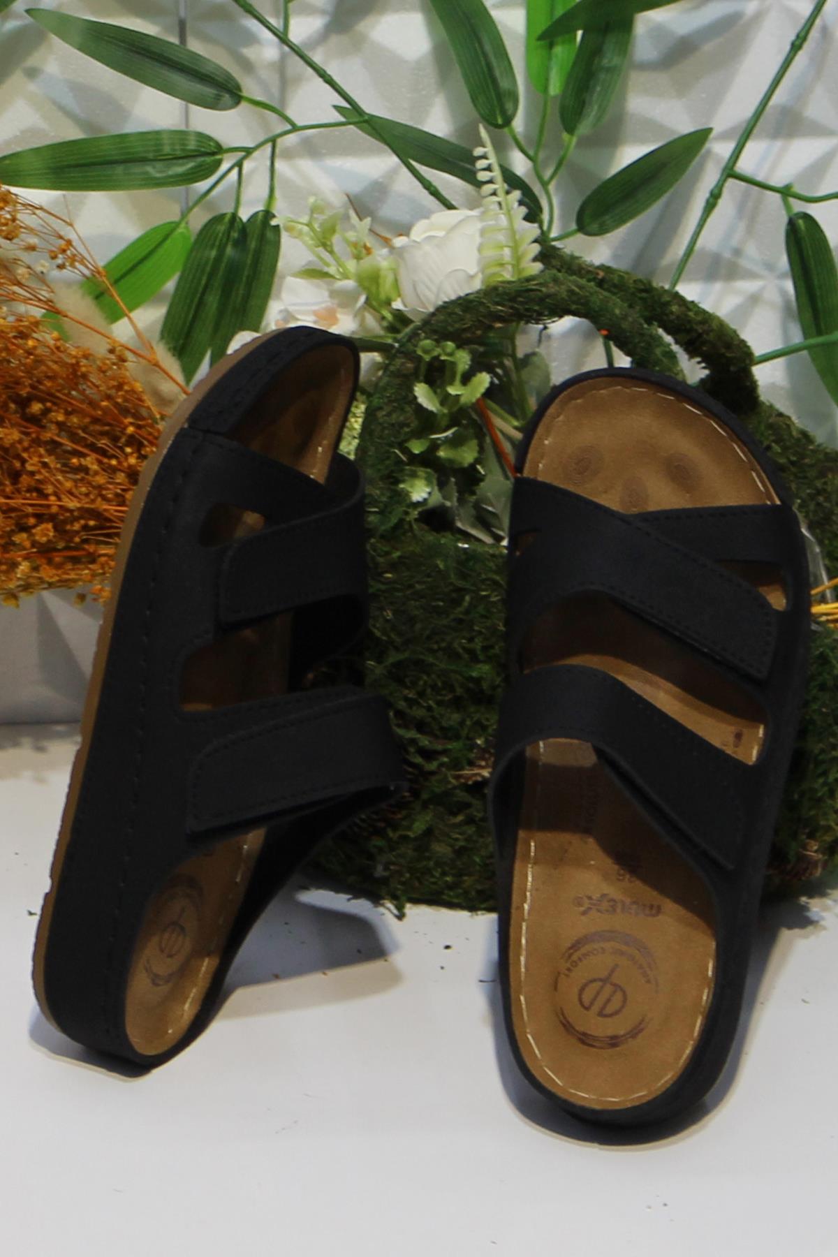 1801 Mulex Siyah Com Anatomik Rahat Kadın Terlik - Görsel 6