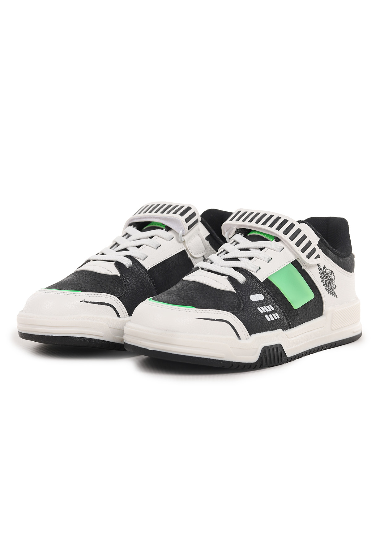 Lena Cırtlı Günlük Erkek Çocuk Spor Ayakkabı Siyah - Yeşil - Görsel 4