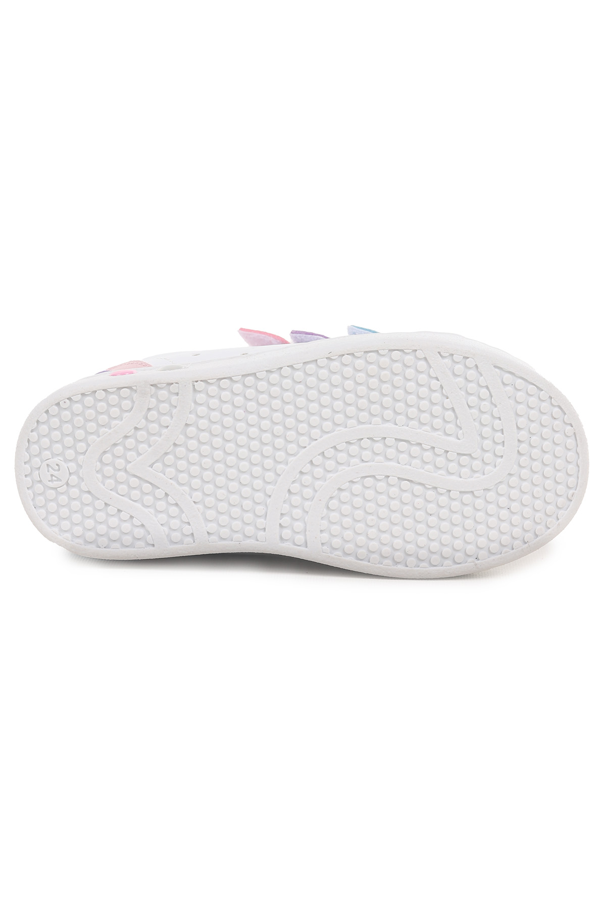 Lunce Cırtlı Işıklı Kız Bebek Spor Ayakkabı Beyaz - Lila - Görsel 7
