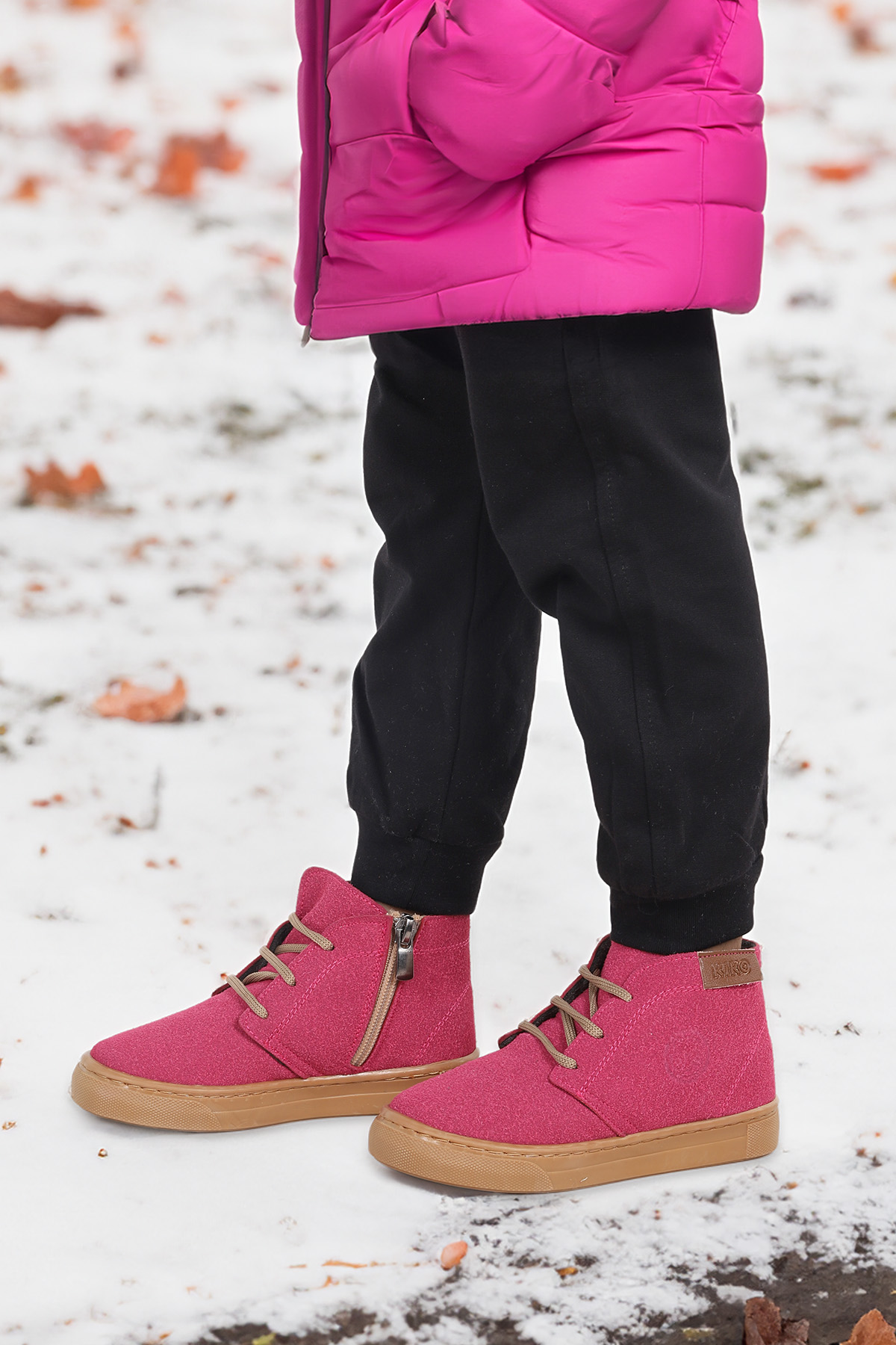 Homer Fermuarlı Kız Çocuk Günlük Bot Ayakkabı Fuşya - Görsel 3