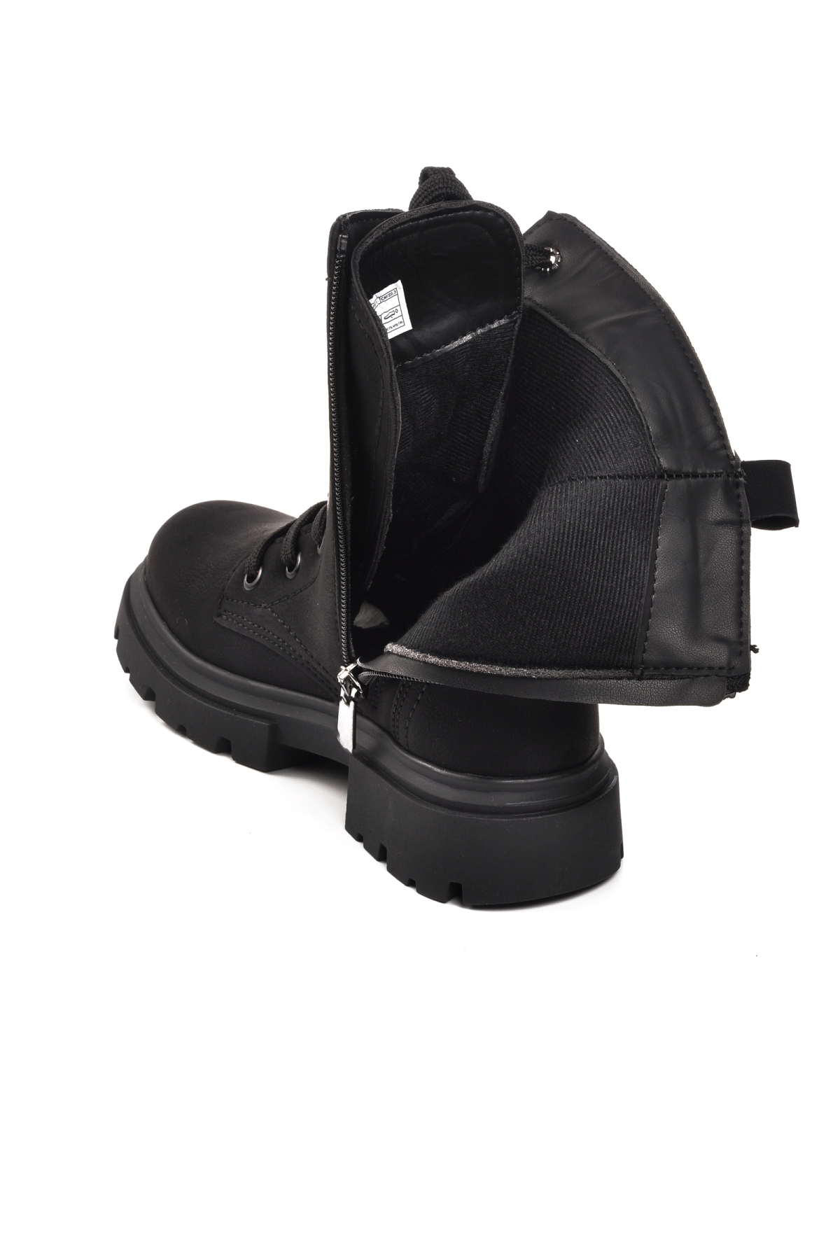 24028-F Siyah-Zümrüt Geniş Kalıp İçi Polarlı Çocuk Bot - Görsel 5