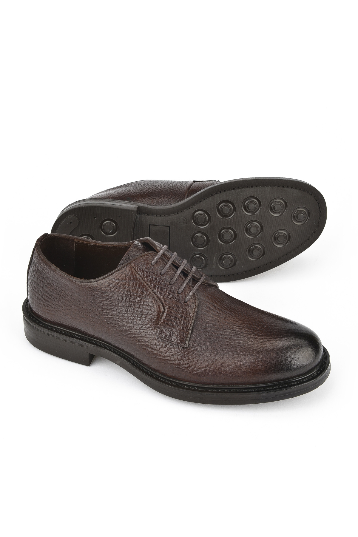 Erkek Hakiki Deri Ayakkabı 143986Z4131 Kahve - Görsel 5