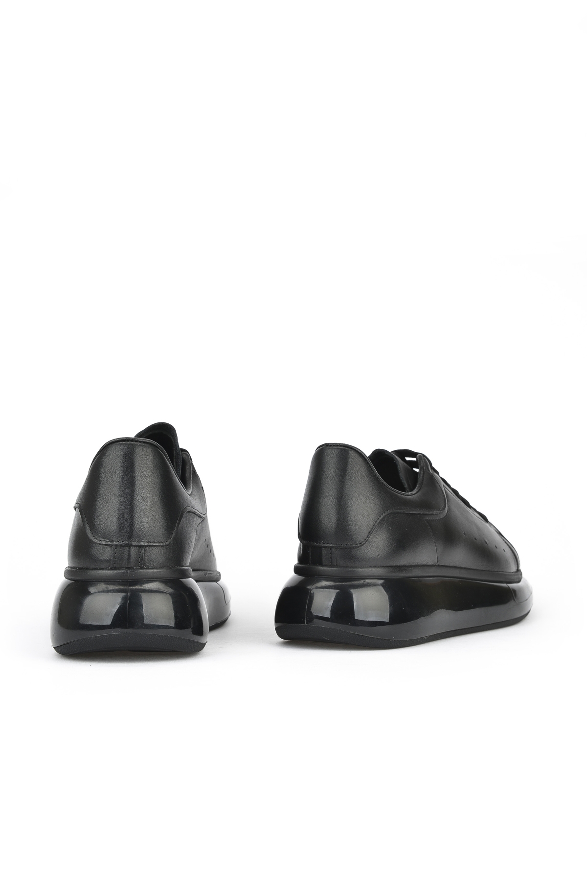 Erkek Hakiki Deri Sneaker 143423Z120 Siyah - Görsel 4