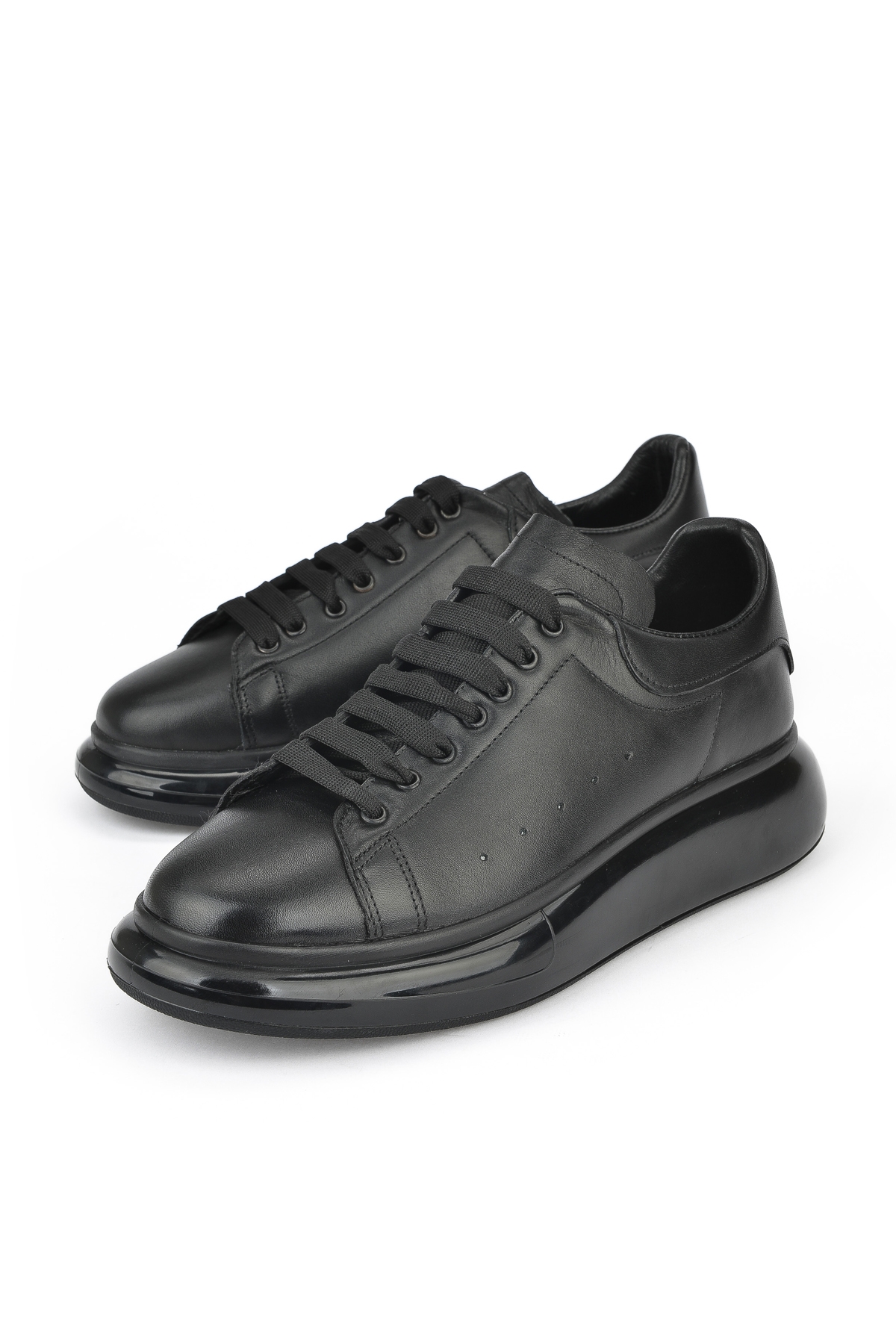 Erkek Hakiki Deri Sneaker 143423Z120 Siyah - Görsel 6